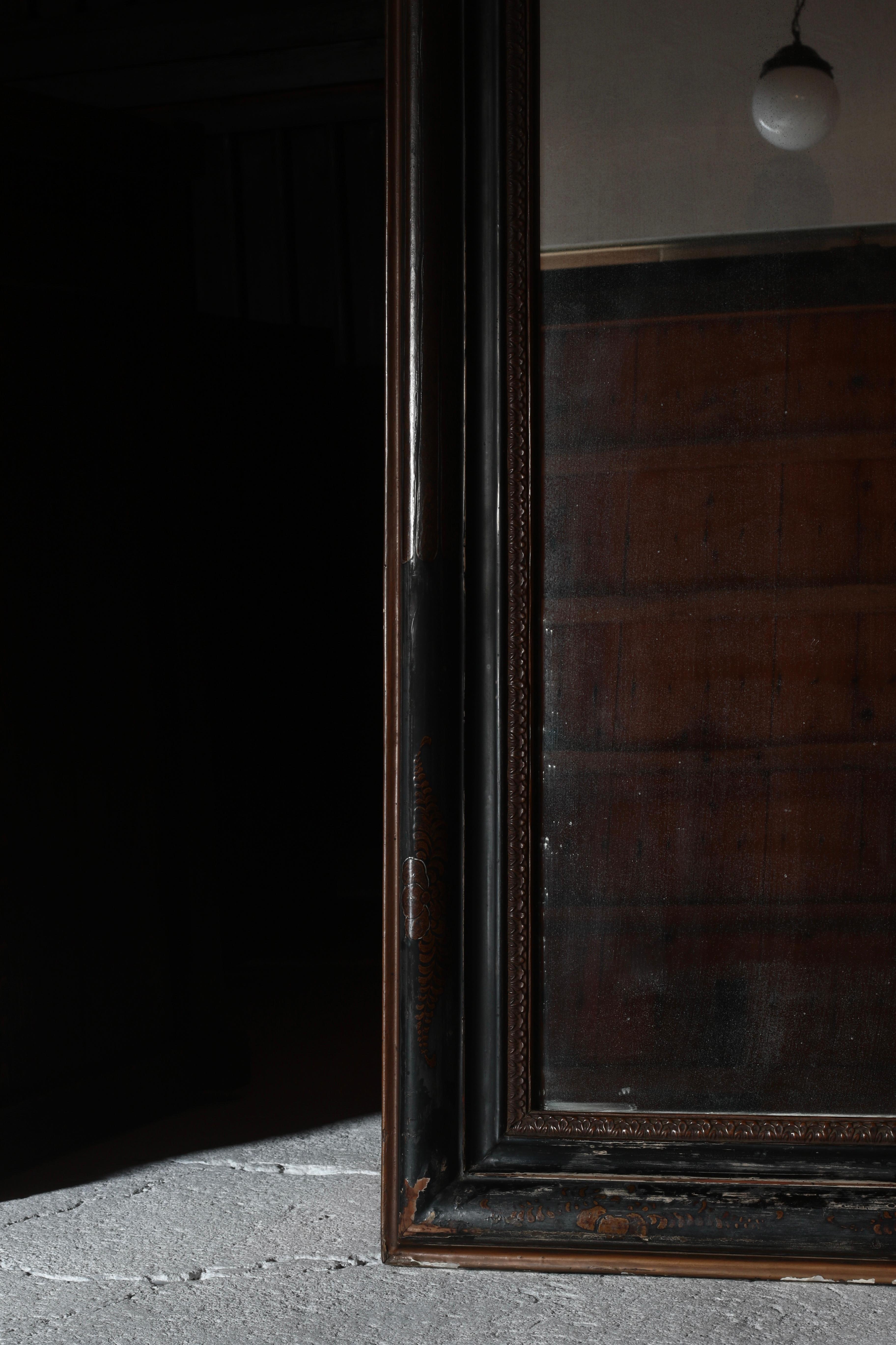 Japanese Antique Large Mirror / Meiji Period 1868-1912s Wabi-sabi Japandi 9