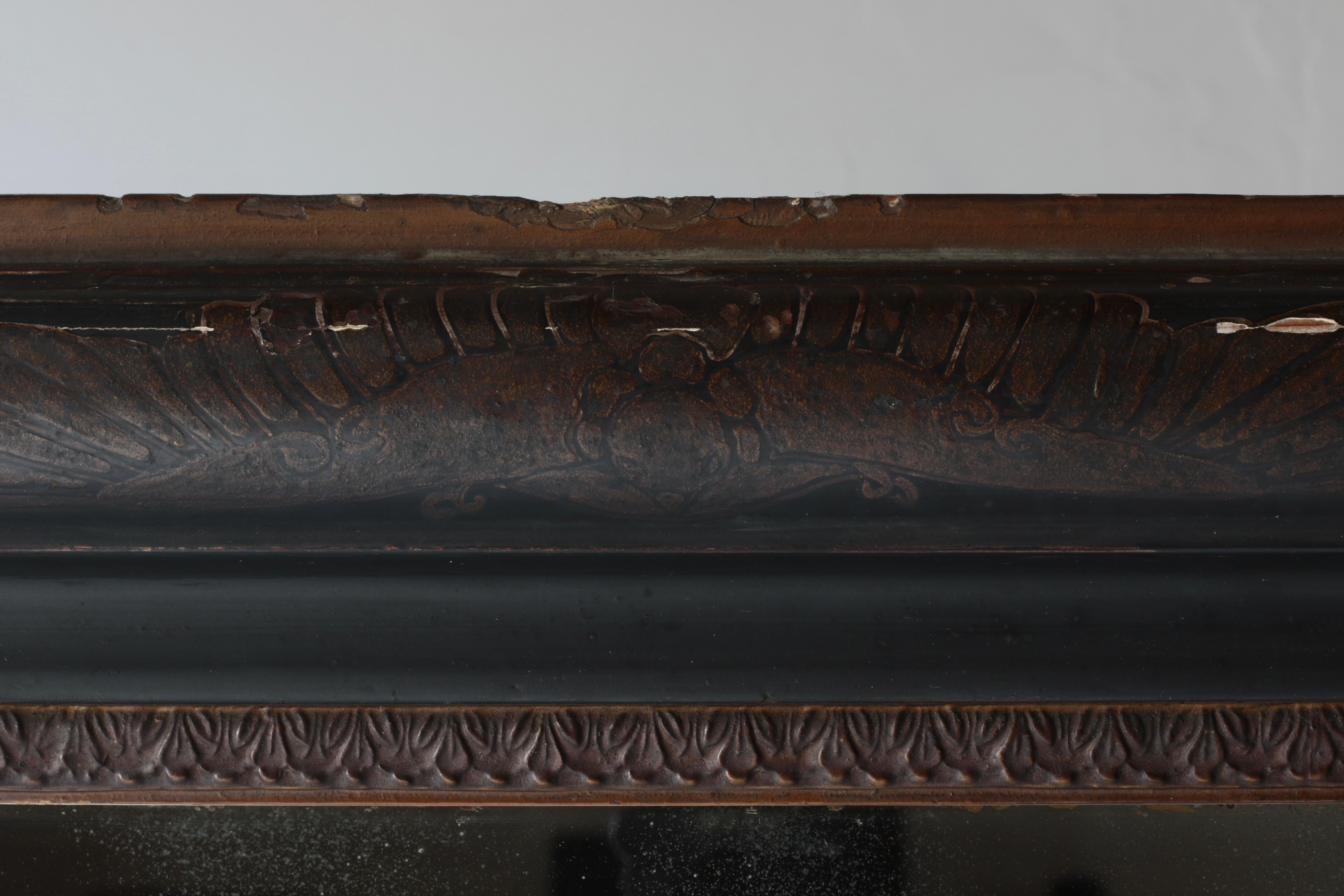 Japanese Antique Large Mirror / Meiji Period 1868-1912s Wabi-sabi Japandi 2