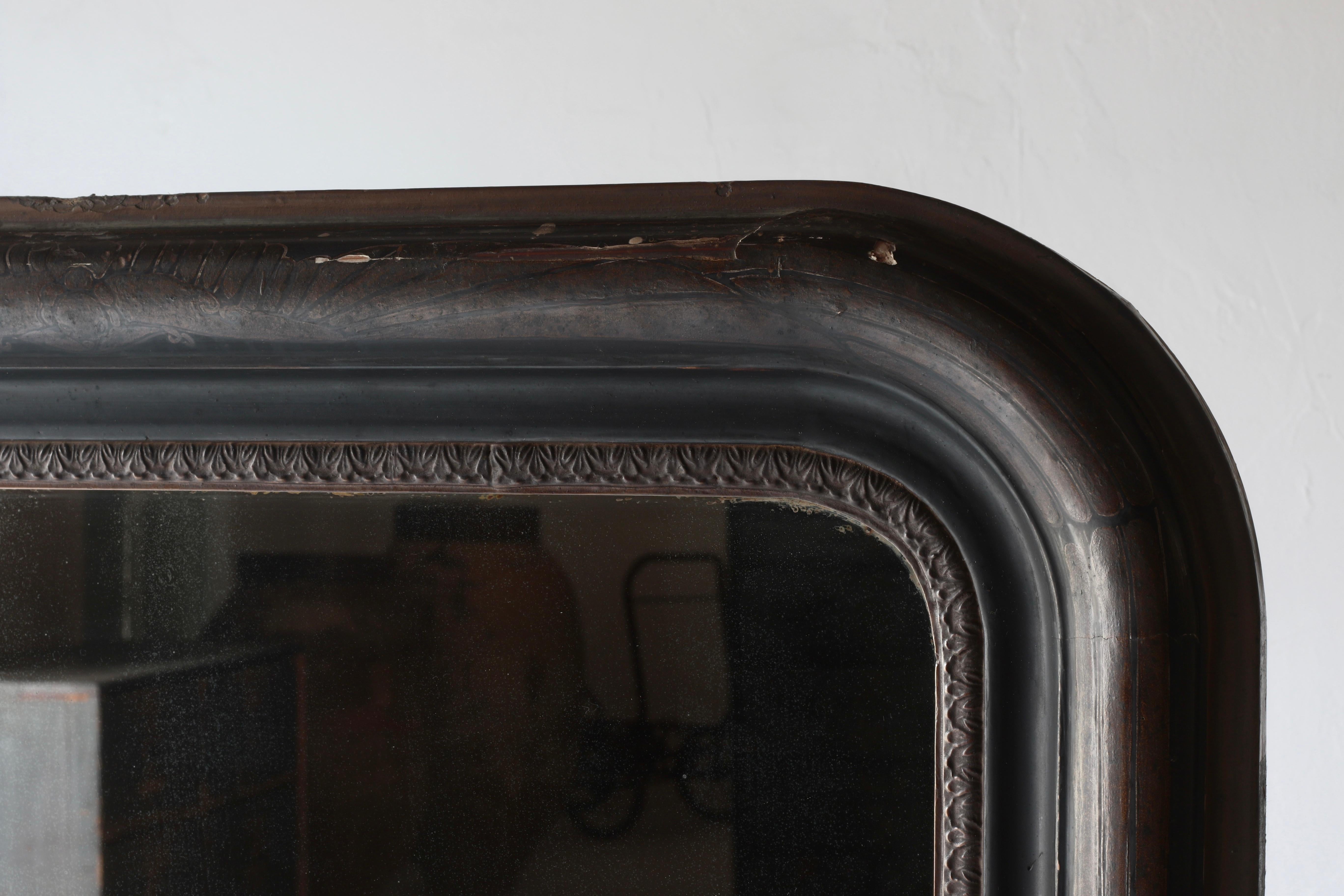 Japanese Antique Large Mirror / Meiji Period 1868-1912s Wabi-sabi Japandi 3