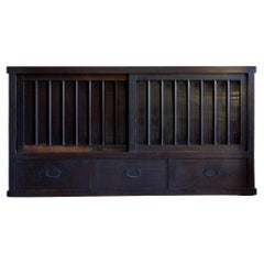 Grand Tansu japonais ancien Mizuya, ère Meiji '1868-1912', Wabi Sabi