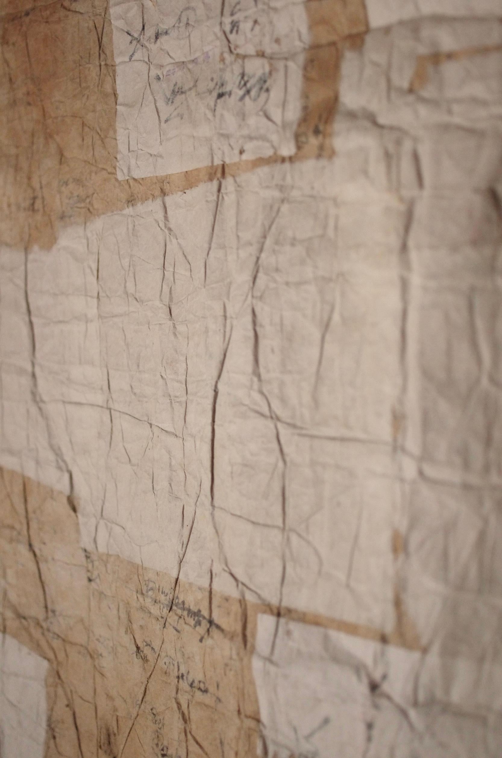 Japanese Antique Large Paper Boro / Wall Decoration /Wabi-sabi Mingei 5