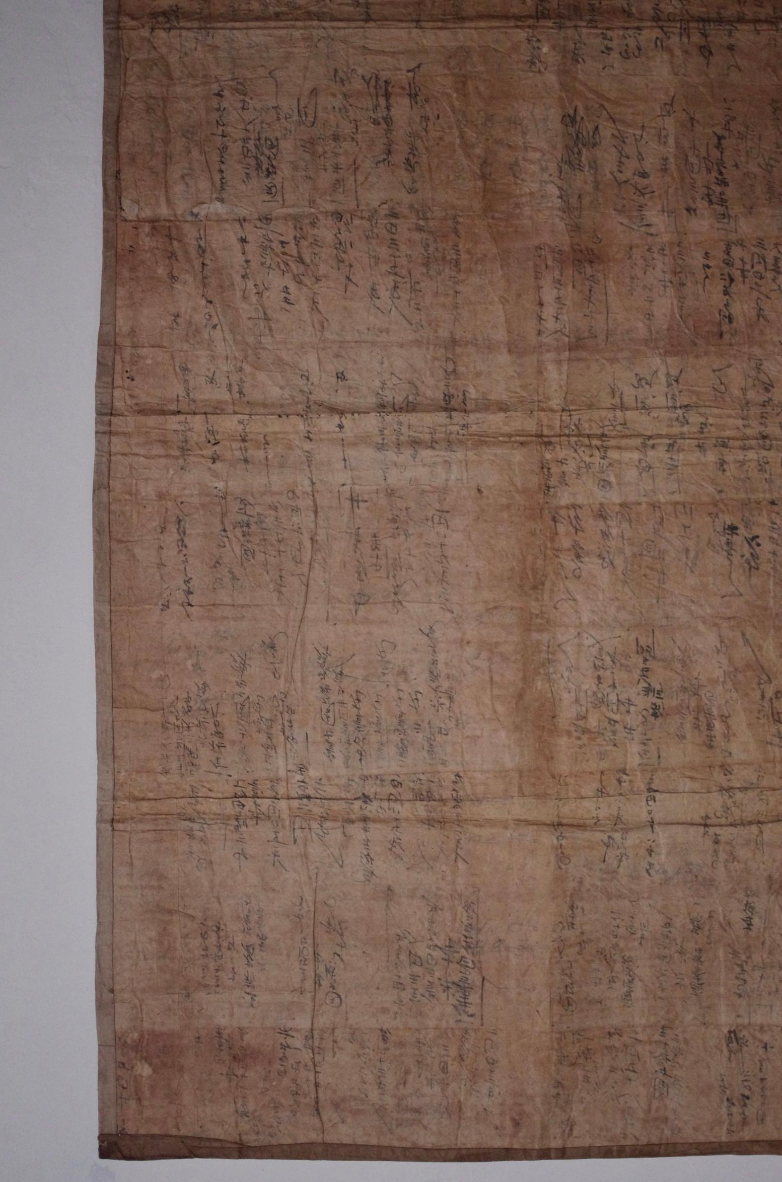 Japanese Antique Large Paper Boro / Wall Decoration /Wabi-sabi Mingei 5