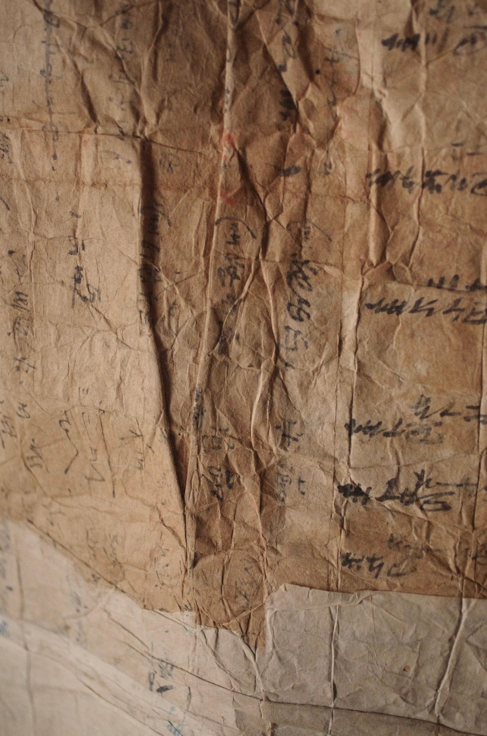 Japanese Antique Large Paper Boro / Wall Decoration /Wabi-sabi Mingei 6