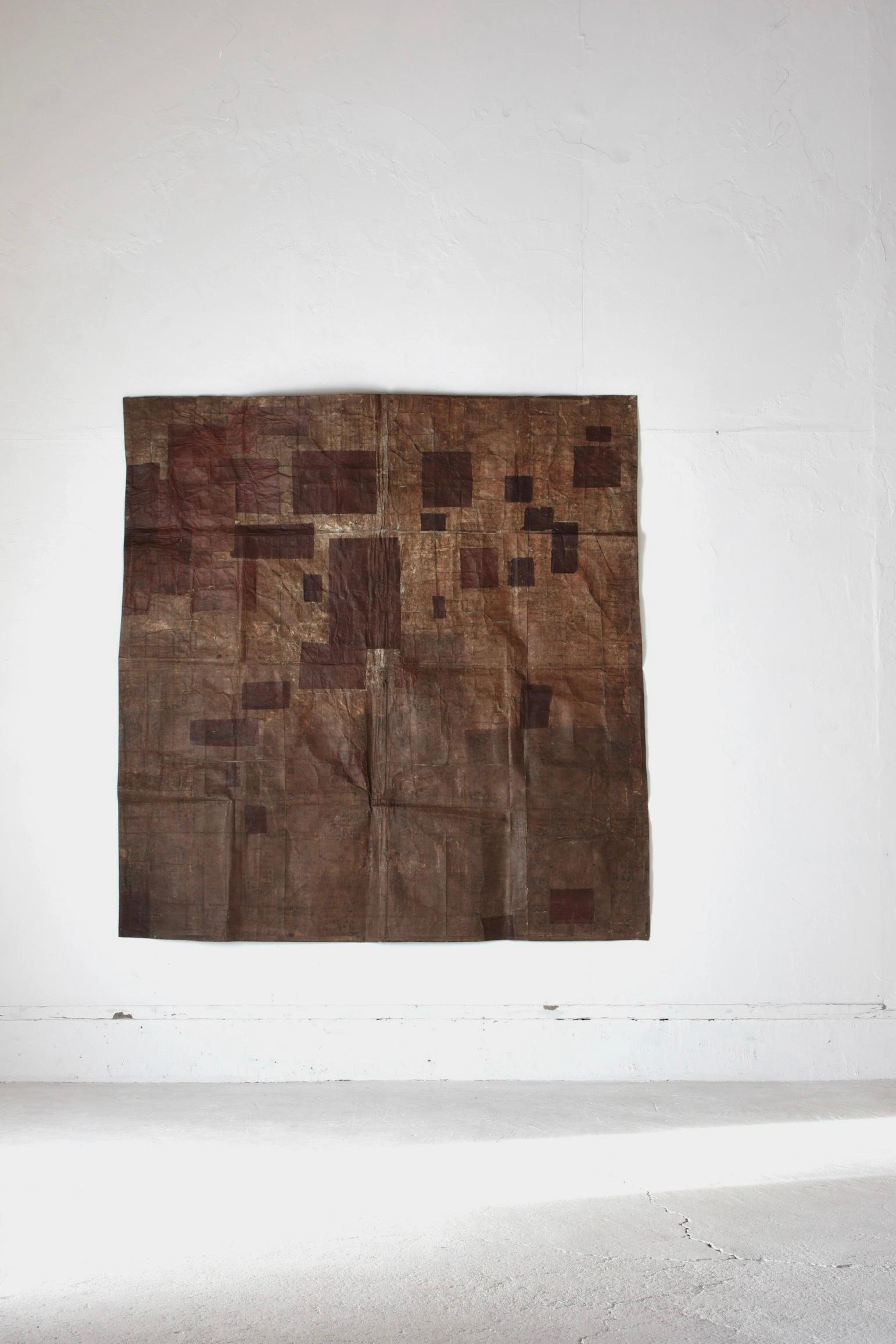 Japanese Antique Large Paper Boro / Wall Decoration /Wabi-sabi Mingei 8