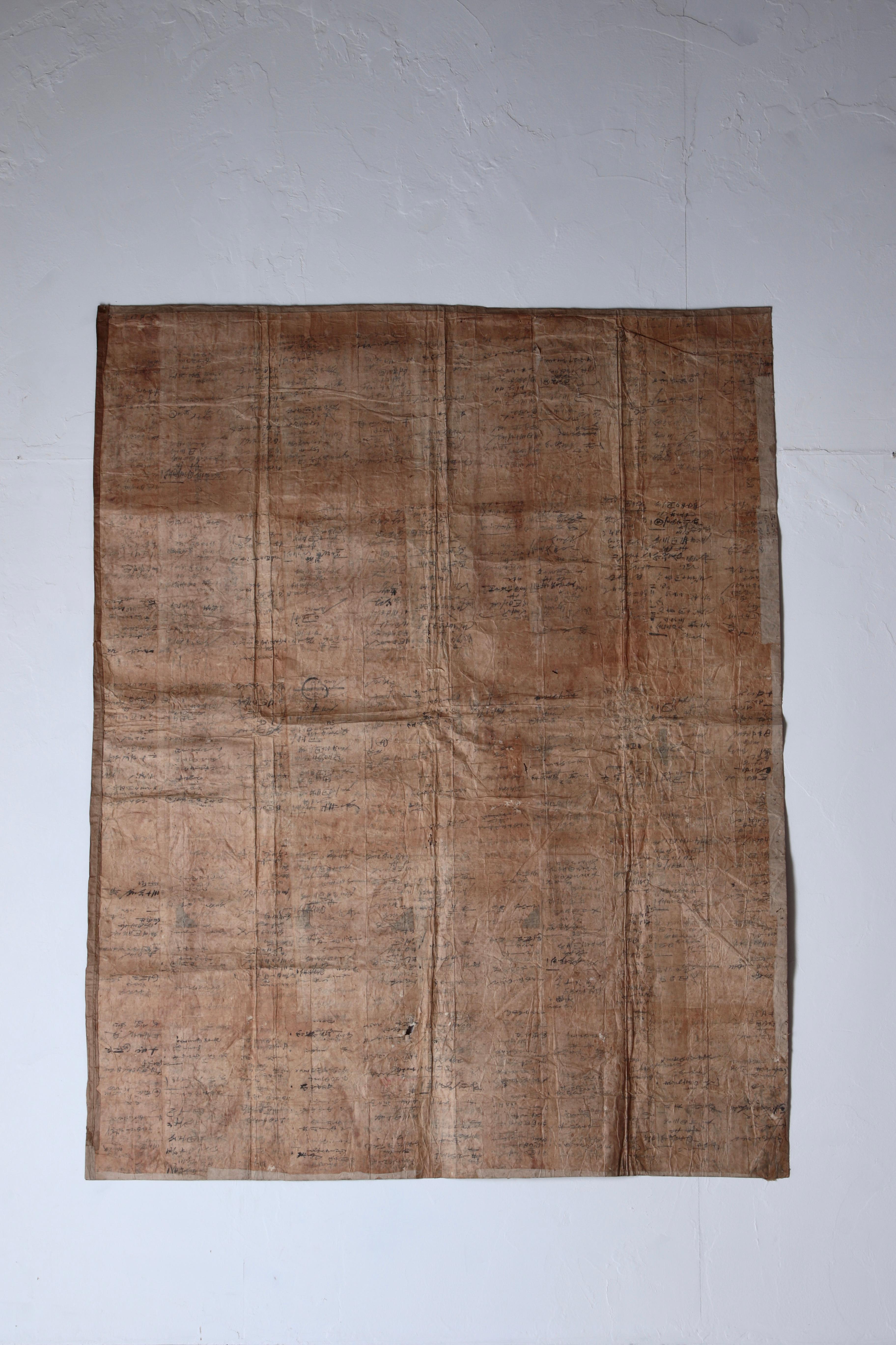 Japanese Antique Large Paper Boro / Wall Decoration /Wabi-sabi Mingei 12