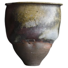 Japanese Antique Wabisabi Large Pottery Vase 1700s-1800s / Flower Vase