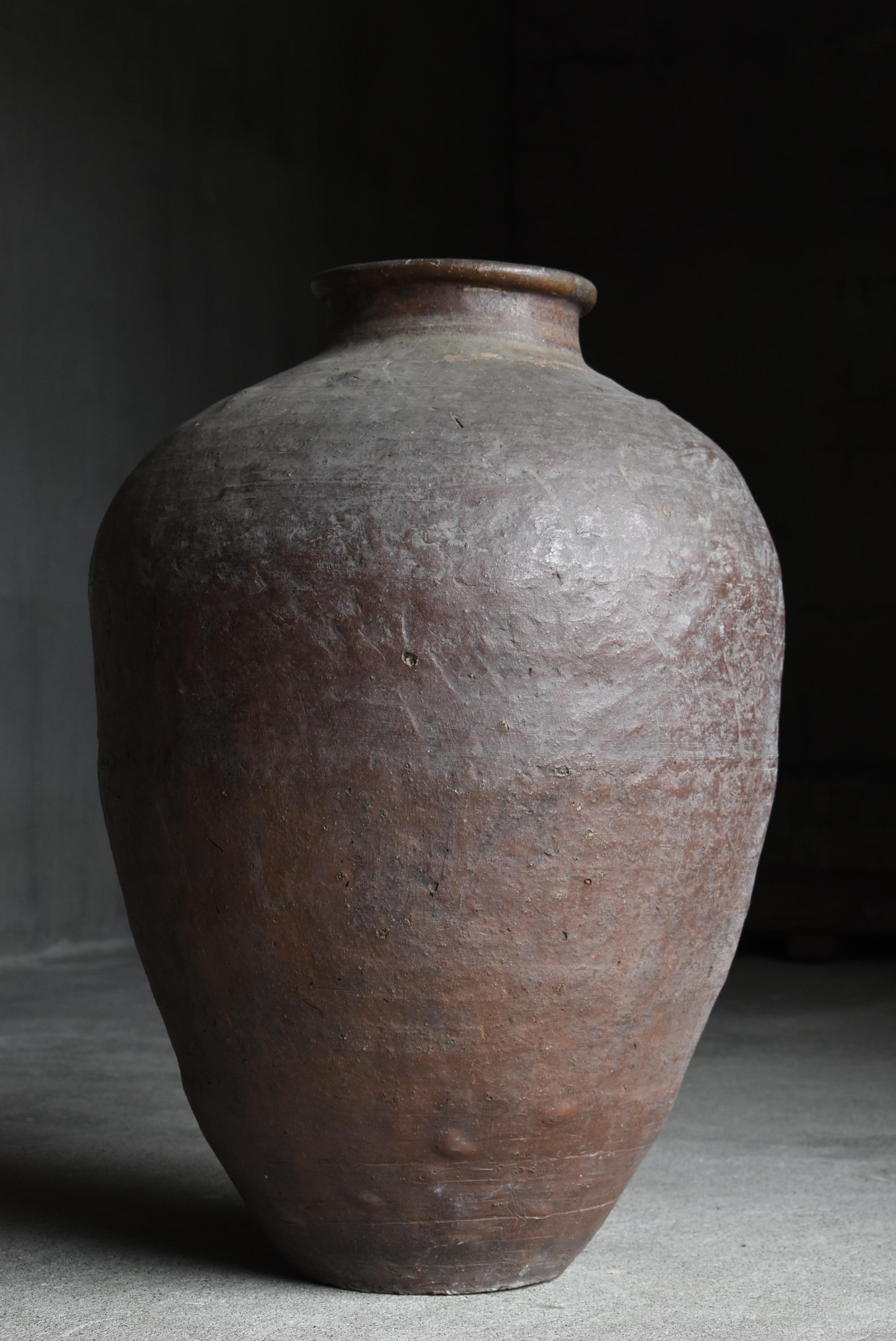 Japanese Antique Large Pottery Vase 1700s-1800s / Vessel Flower Vase Wabi Sabi 5