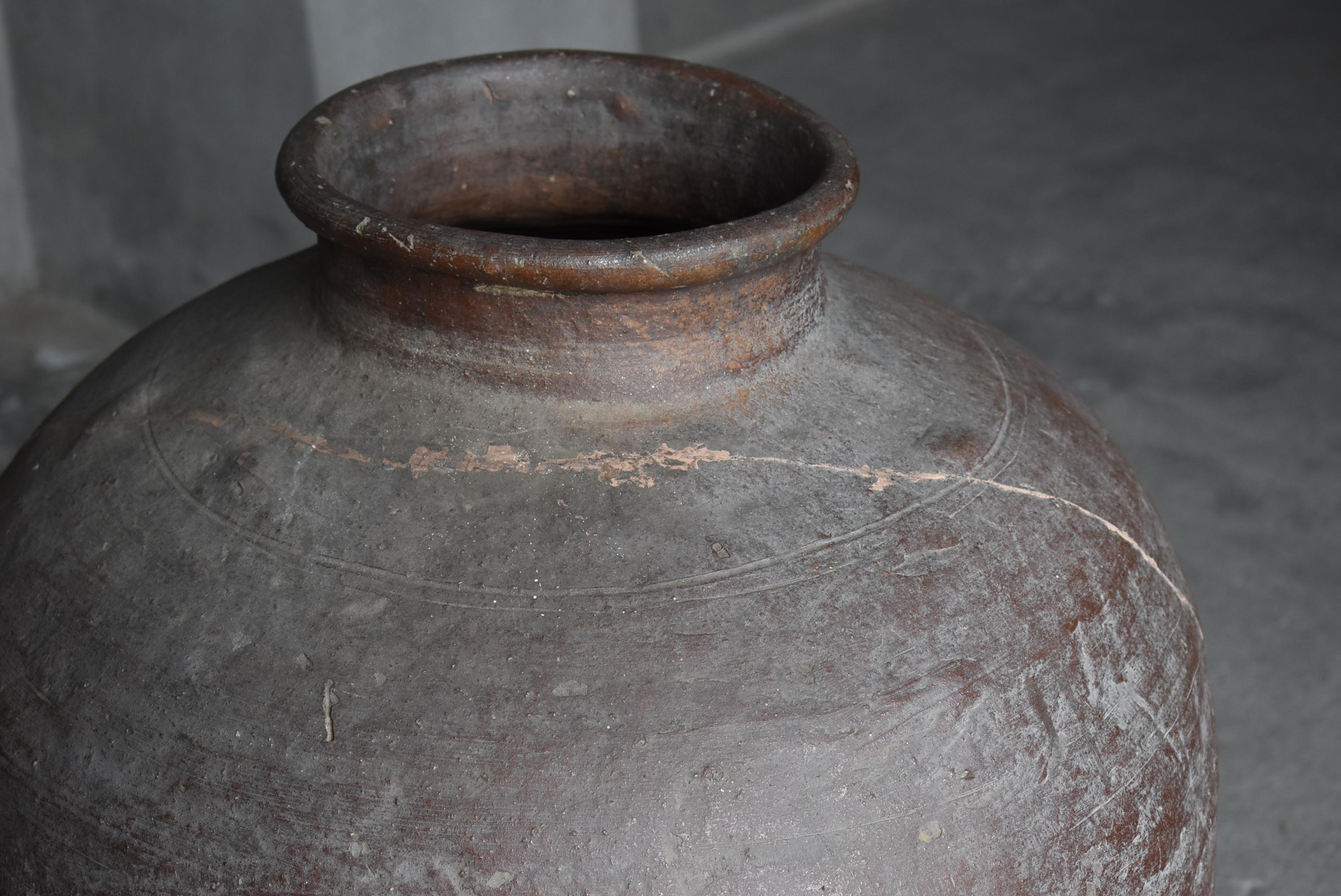 Japanese Antique Large Pottery Vase 1700s-1800s / Vessel Flower Vase Wabi Sabi 6
