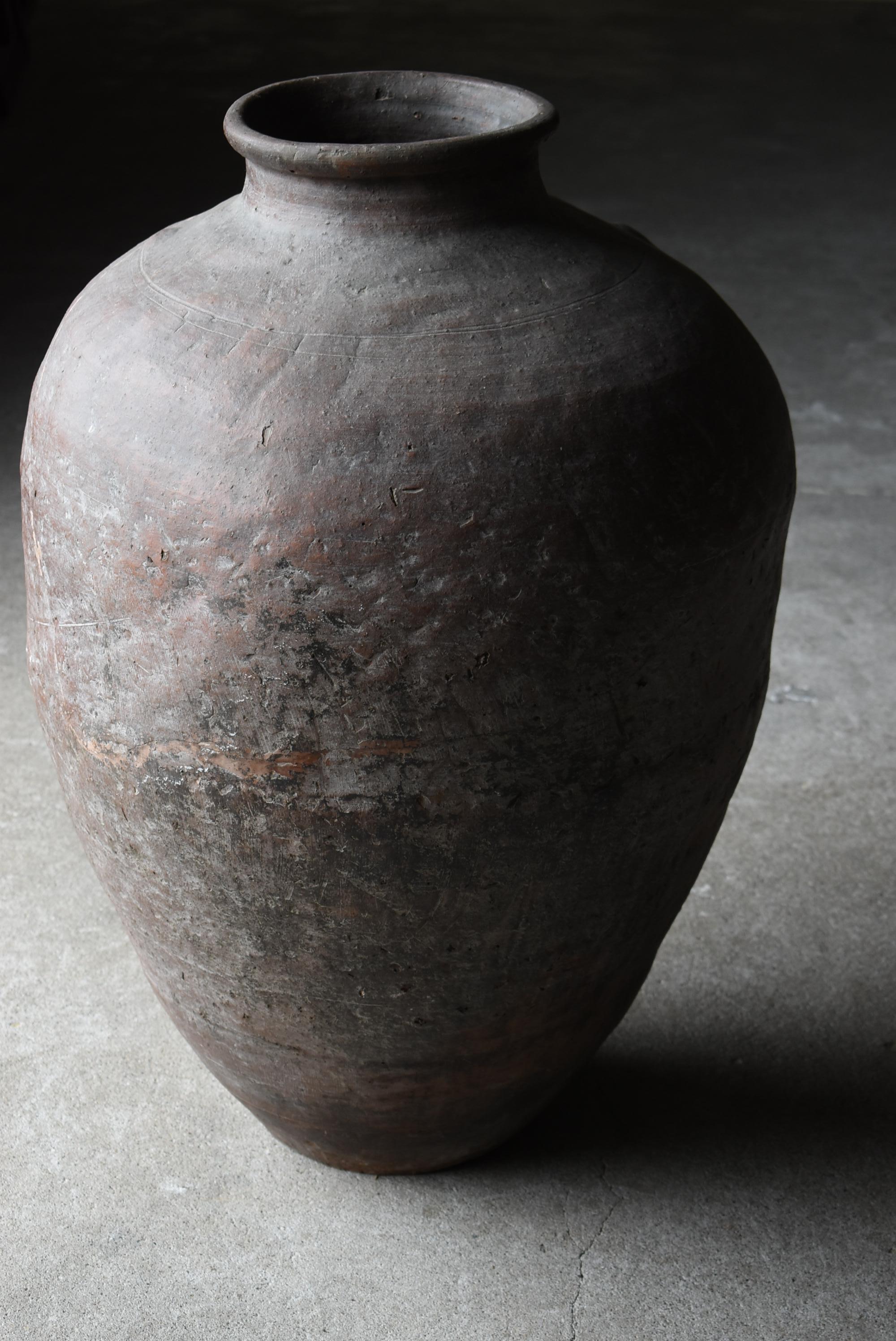 Japanese Antique Large Pottery Vase 1700s-1800s / Vessel Flower Vase Wabi Sabi 9