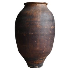 Japanese Antique Large Pottery Vase 1860s-1900s / Flower Vase Wabisabi