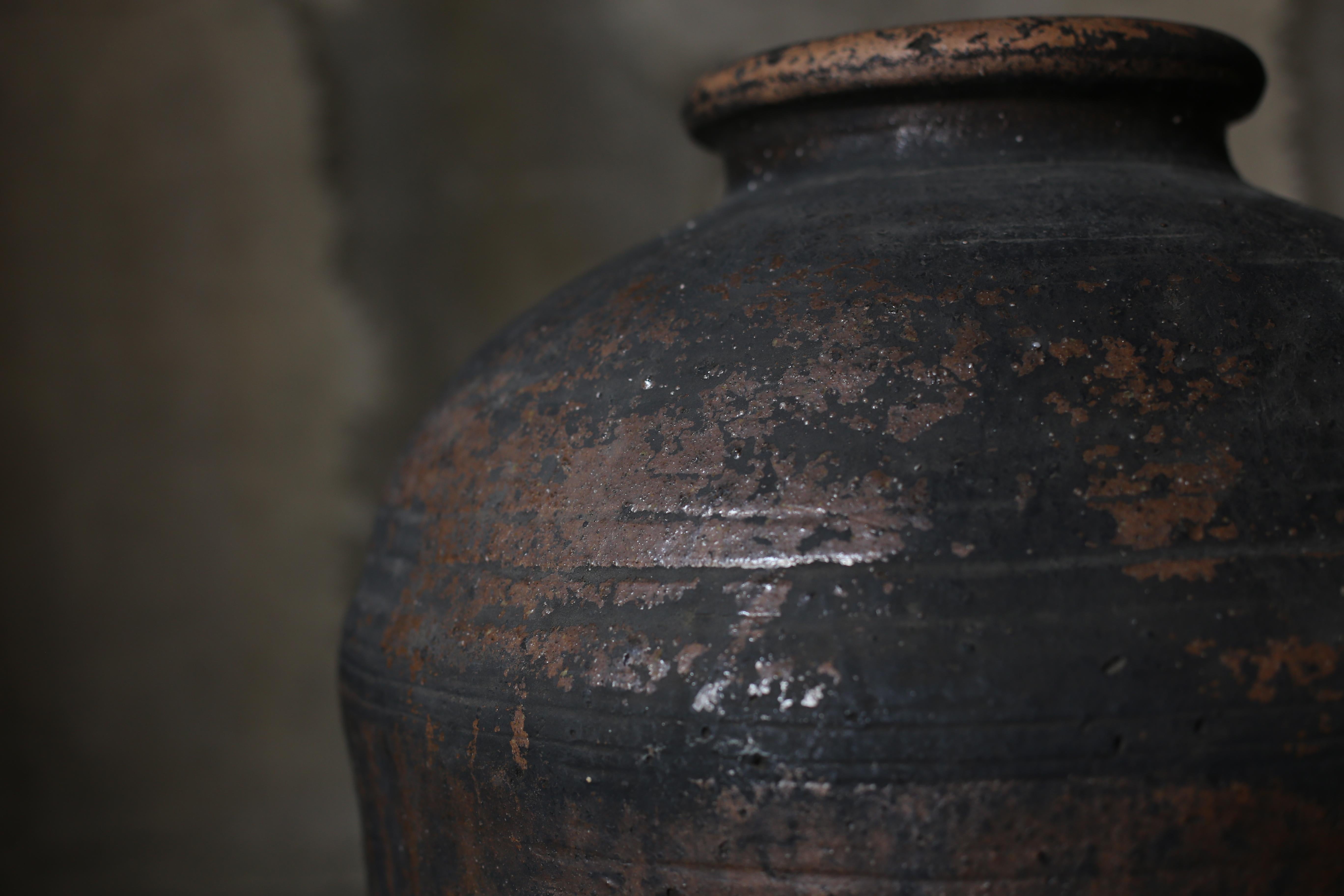 Japanese Antique Large Pottery Vase 1860s-1900s / Mashiko 5