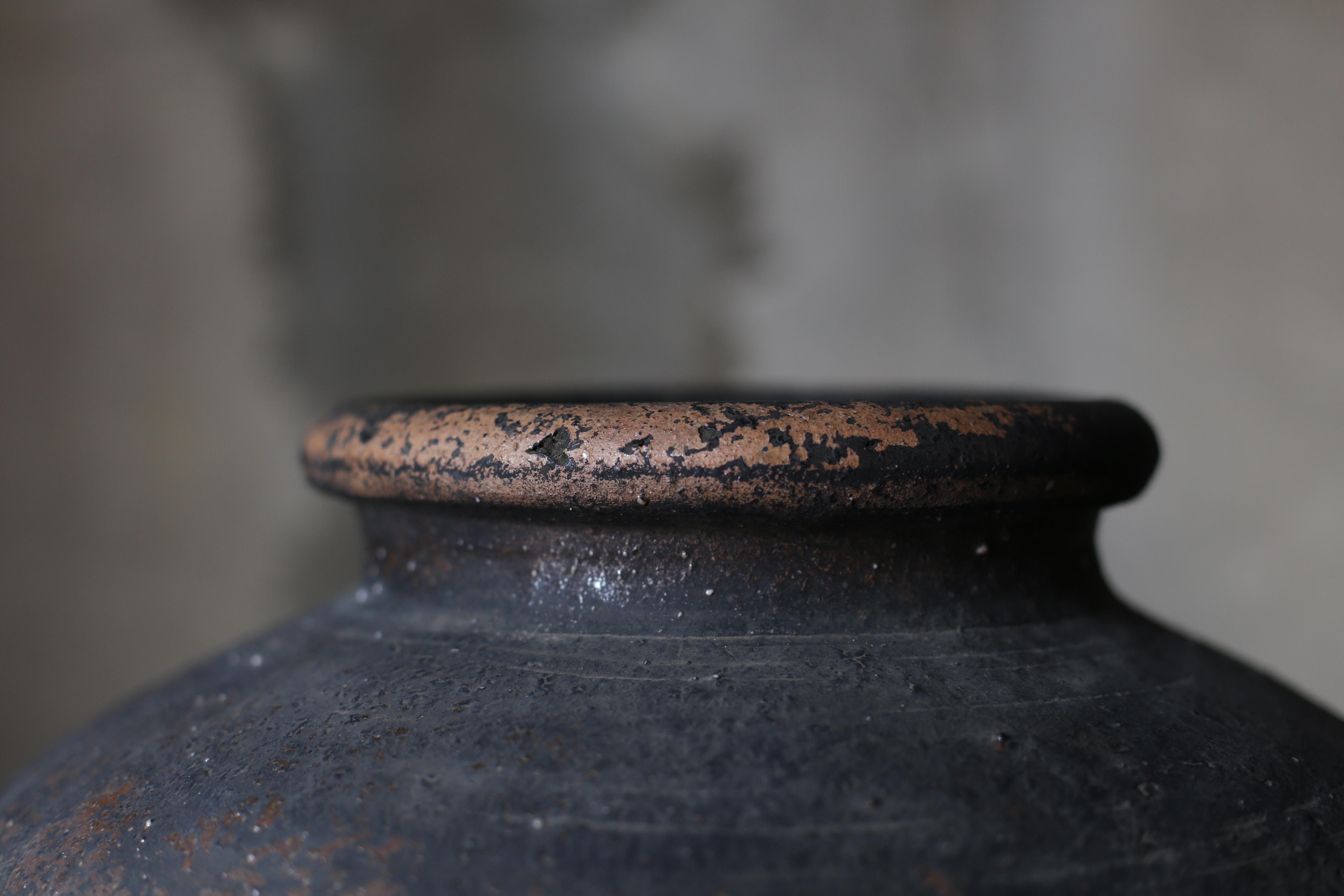 Japanese Antique Large Pottery Vase 1860s-1900s / Mashiko 7