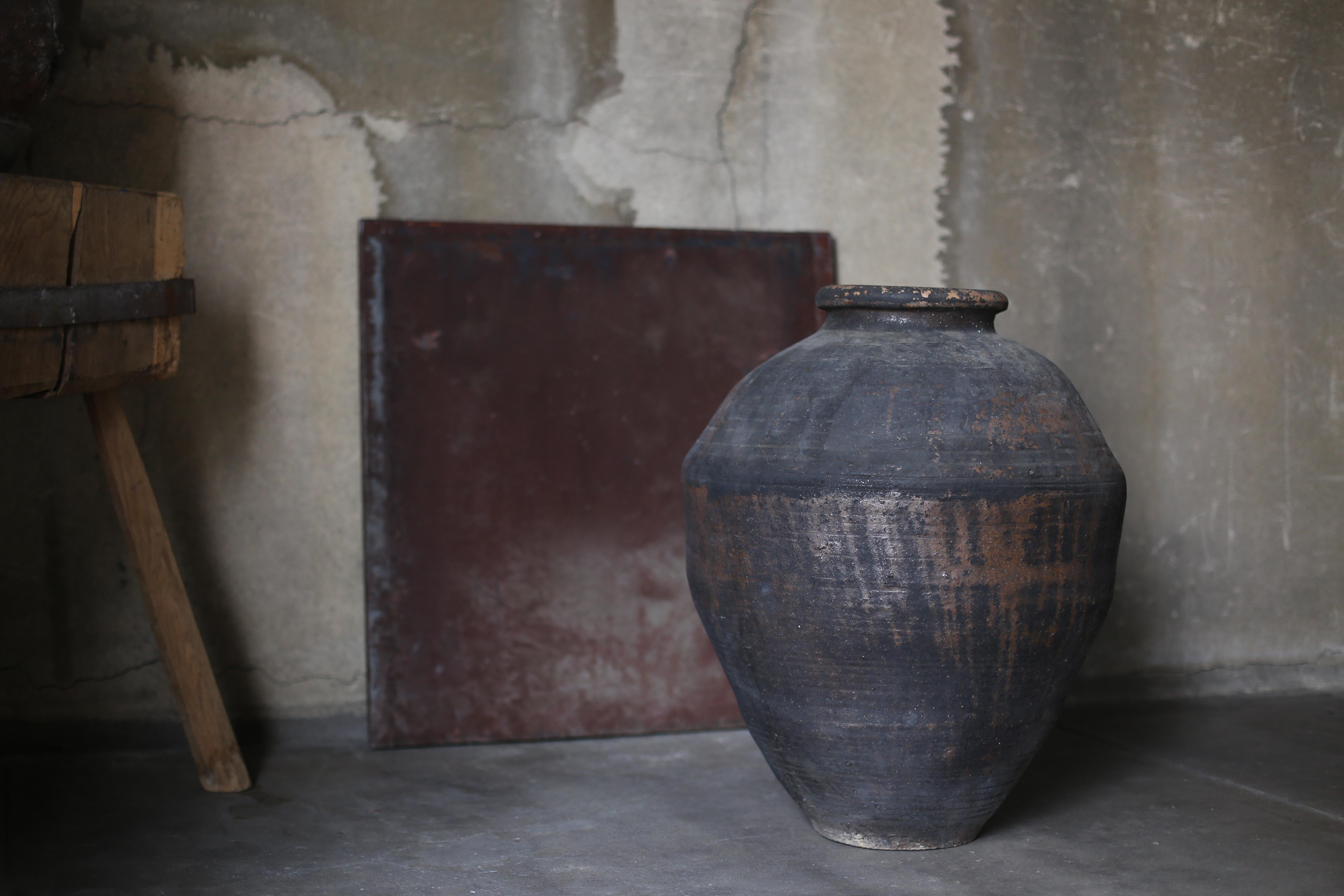 Japanese Antique Large Pottery Vase 1860s-1900s / Mashiko 9