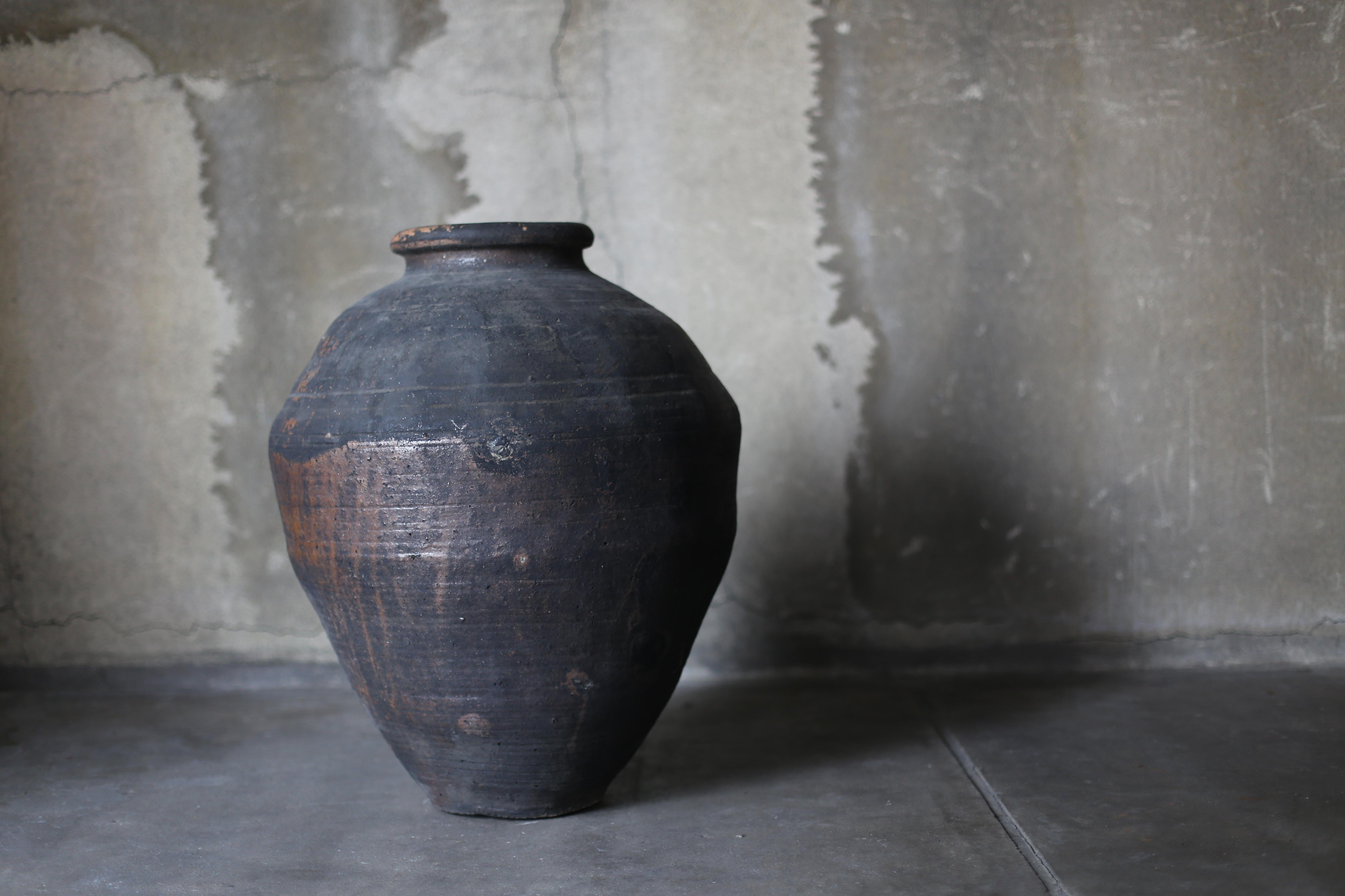 20th Century Japanese Antique Large Pottery Vase 1860s-1900s / Mashiko