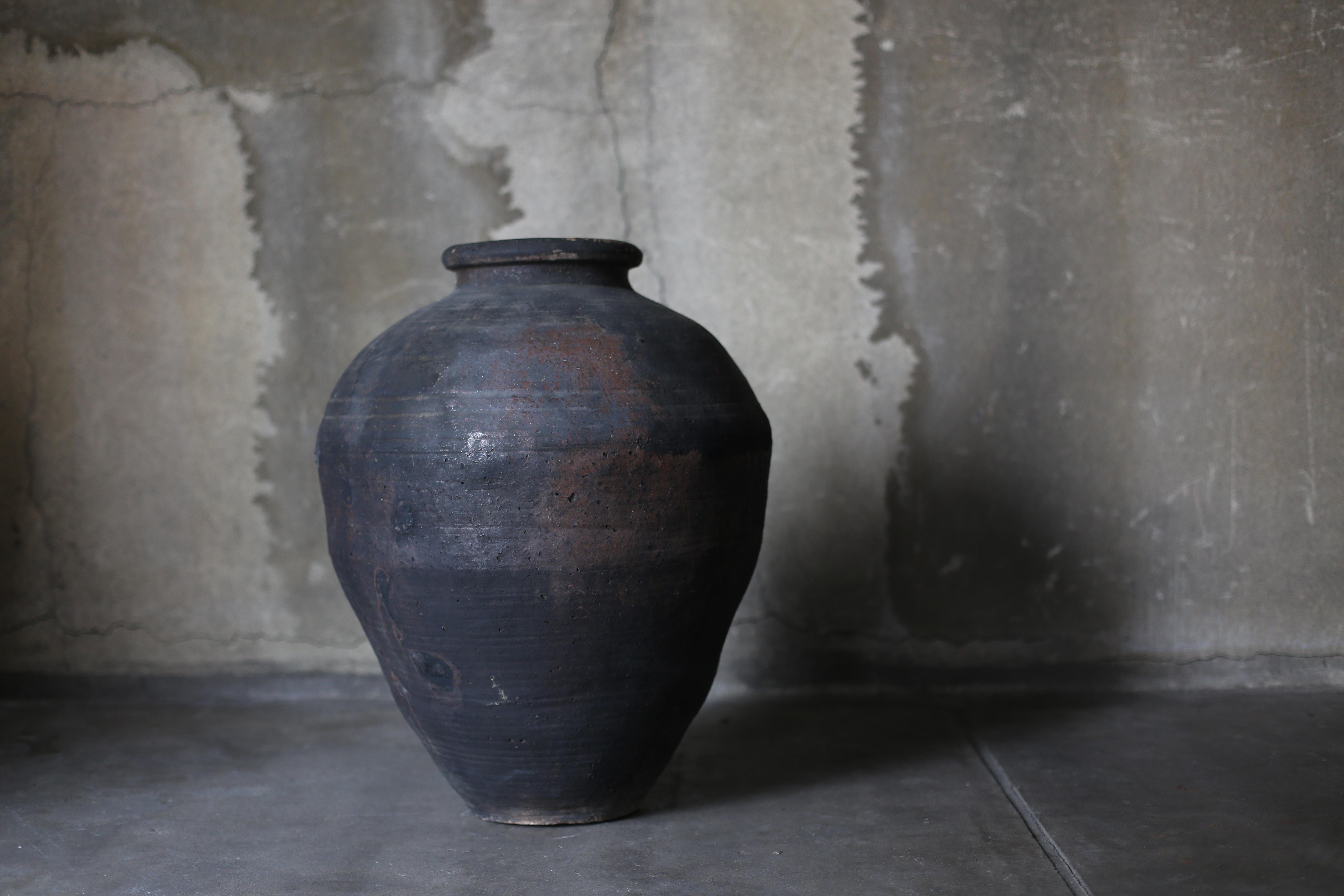Japanese Antique Large Pottery Vase 1860s-1900s / Mashiko 1