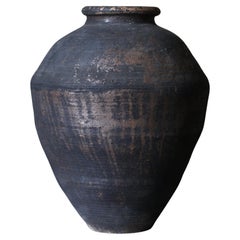 Japanese Antique Large Pottery Vase 1860s-1900s / Mashiko