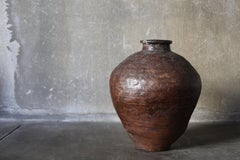 Japanese Antique Large Pottery Vase 1860s-1900s / Tamba