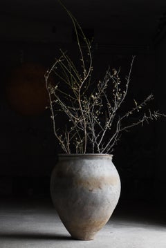 Grand vase japonais ancien en poterie fin XVIe-début XVIIe siècle / Wabi Sabi