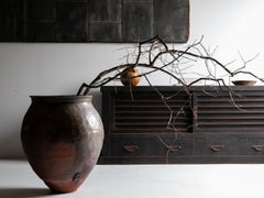 Japanese Antique Large Pottery Vase late 19th–early 20th century / Wabi Sabi /