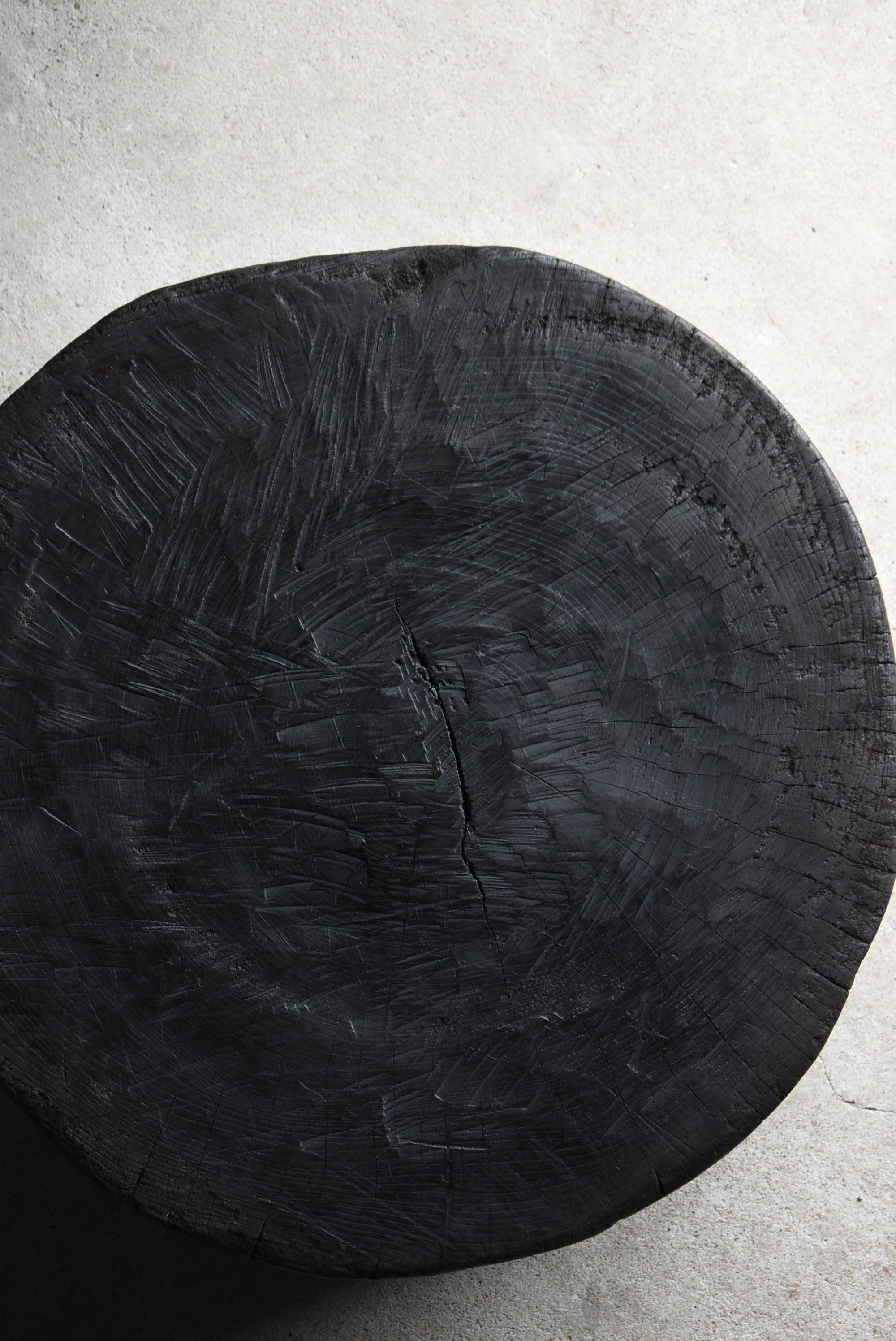 Japanese Antique Large Primitive Coffee Table 1860s-1900s / Black Wabi Sabi For Sale 6