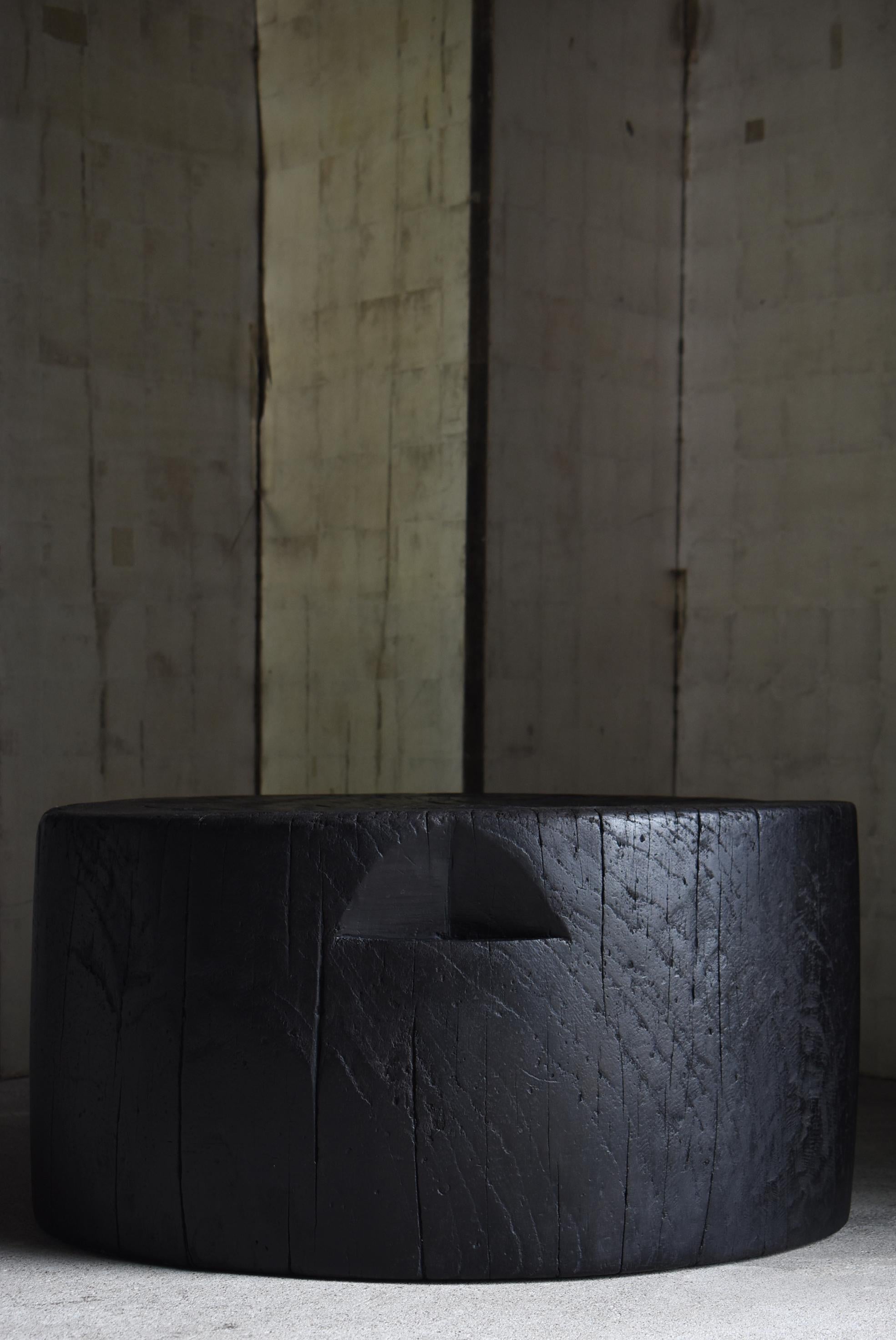 Japanese Antique Large Primitive Coffee Table 1860s-1900s / Black Wabi Sabi For Sale 10