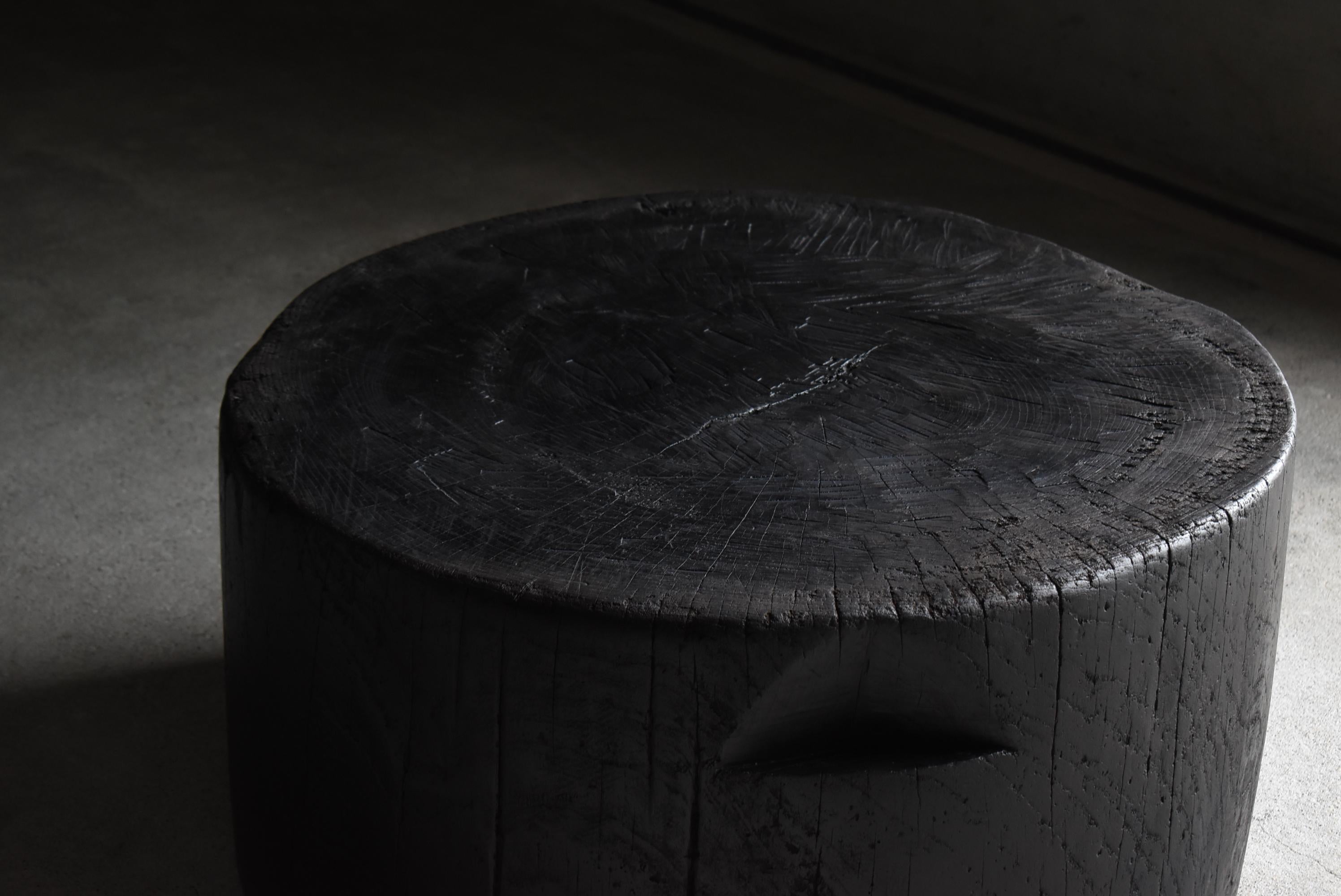 20th Century Japanese Antique Large Primitive Coffee Table 1860s-1900s / Black Wabi Sabi For Sale