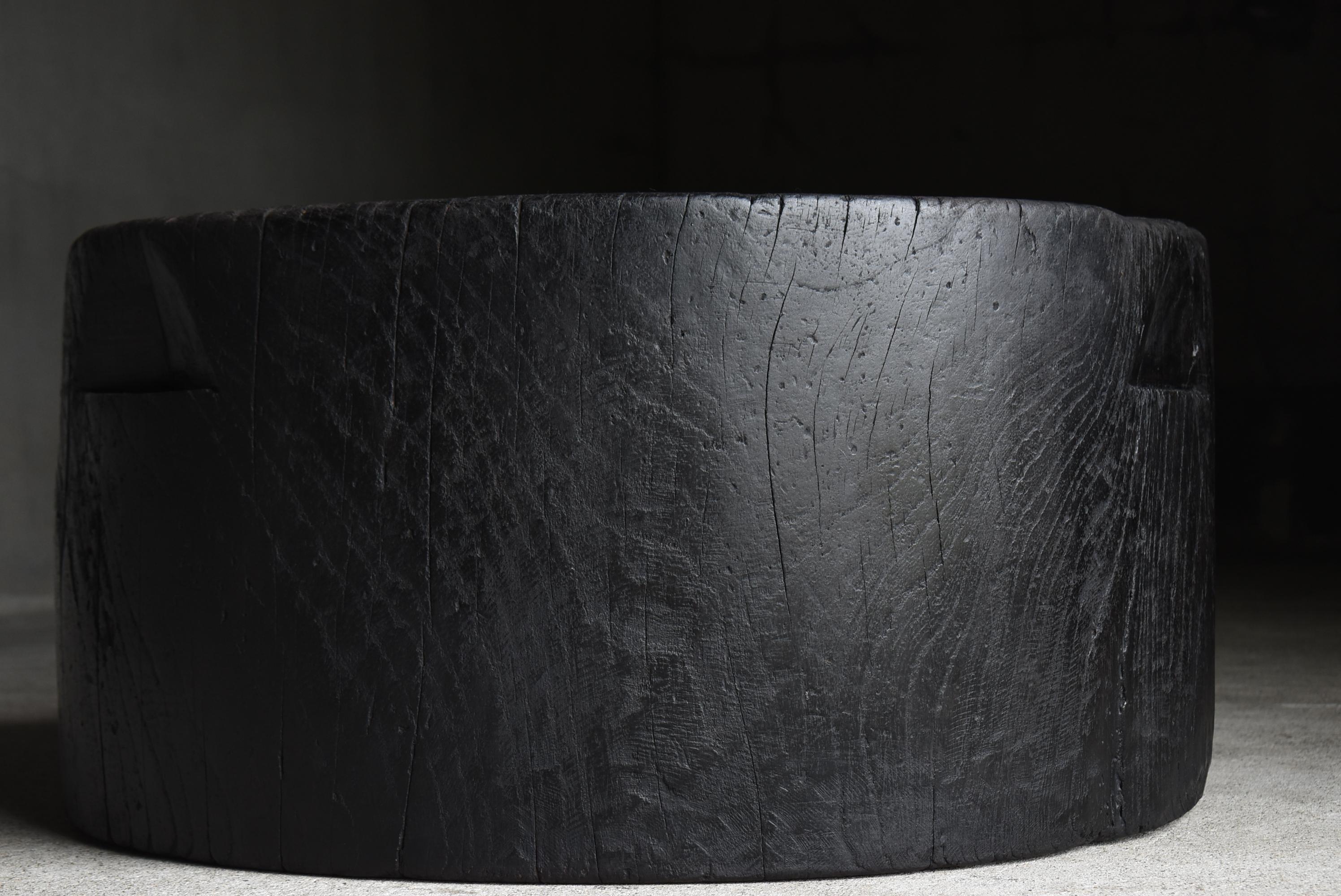 Japanese Antique Large Primitive Coffee Table 1860s-1900s / Black Wabi Sabi For Sale 1