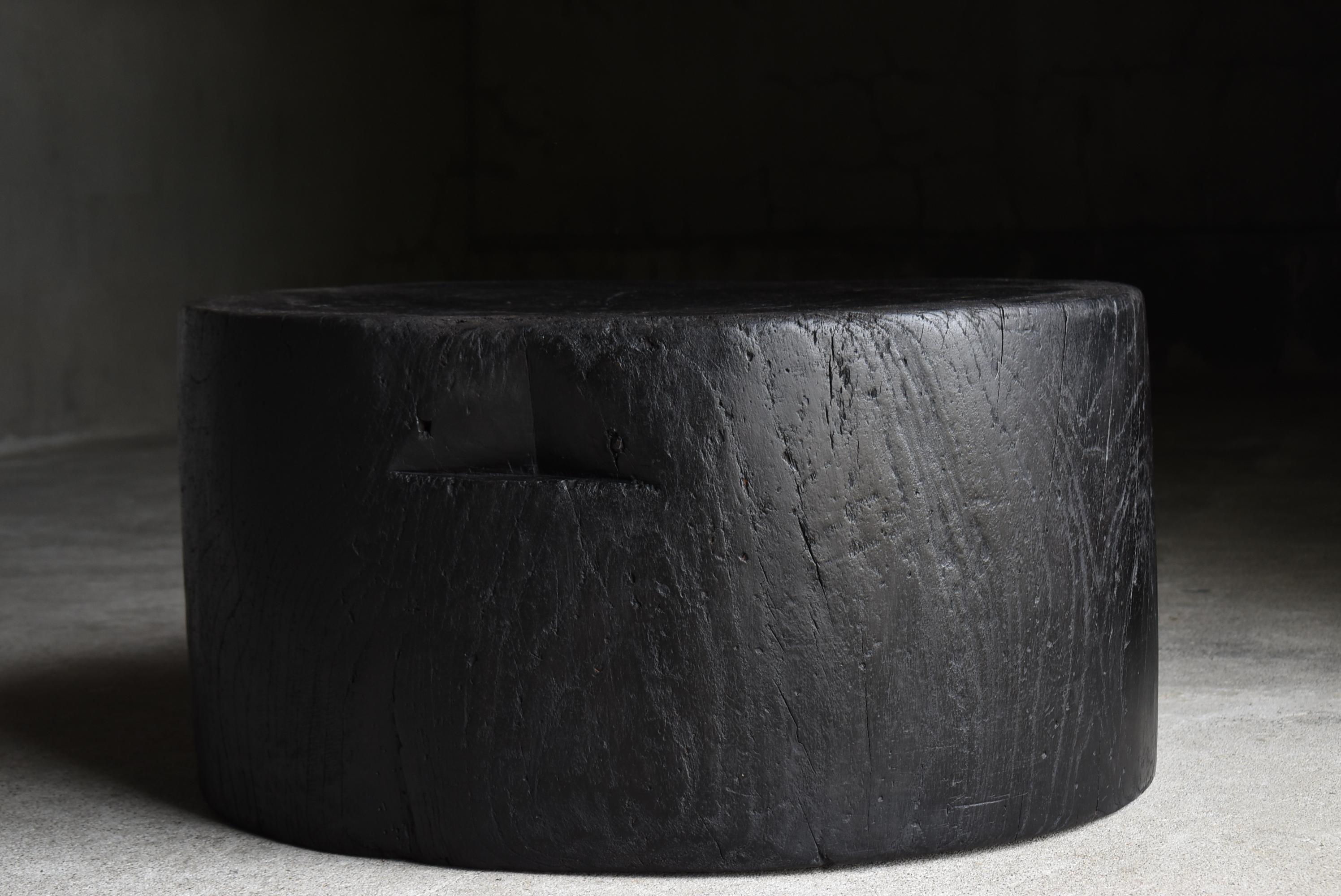Japanese Antique Large Primitive Coffee Table 1860s-1900s / Black Wabi Sabi For Sale 2