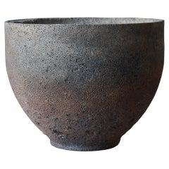 Japanese Antique Large Stone Pot 1860s-1920s/Flower Vase Vessel Tsubo Wabisabi