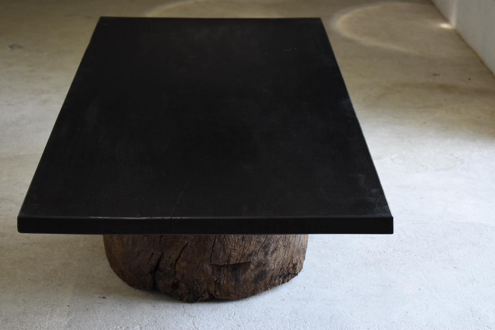 Japanese Antique Large Table 1860s-1900s / Sofa Table Coffee Table Wabi Sabi In Good Condition In Sammu-shi, Chiba