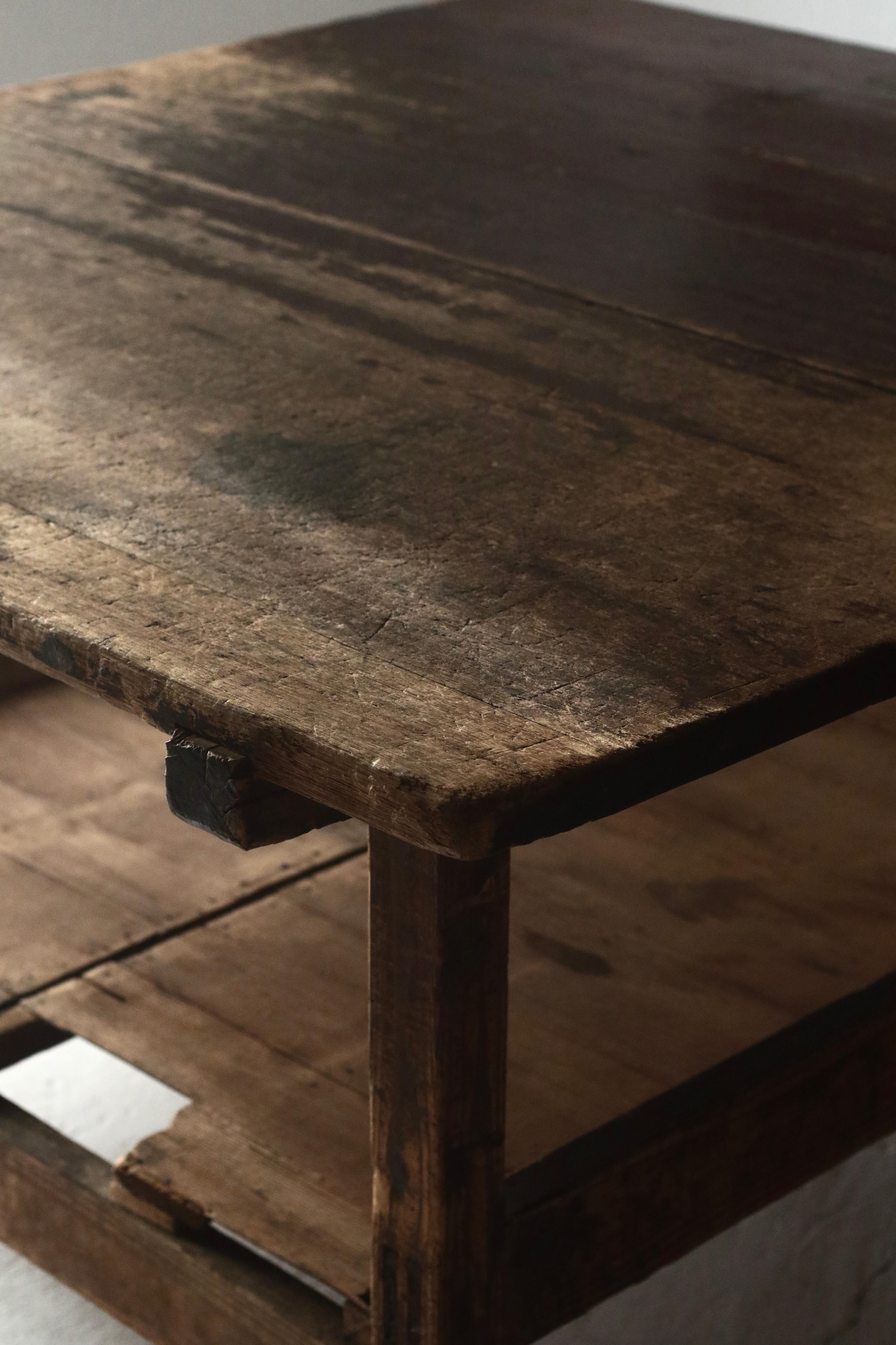 Japanese Antique Large Table / Exhibition Table / 1912-1950s Wabi-sabi For Sale 4