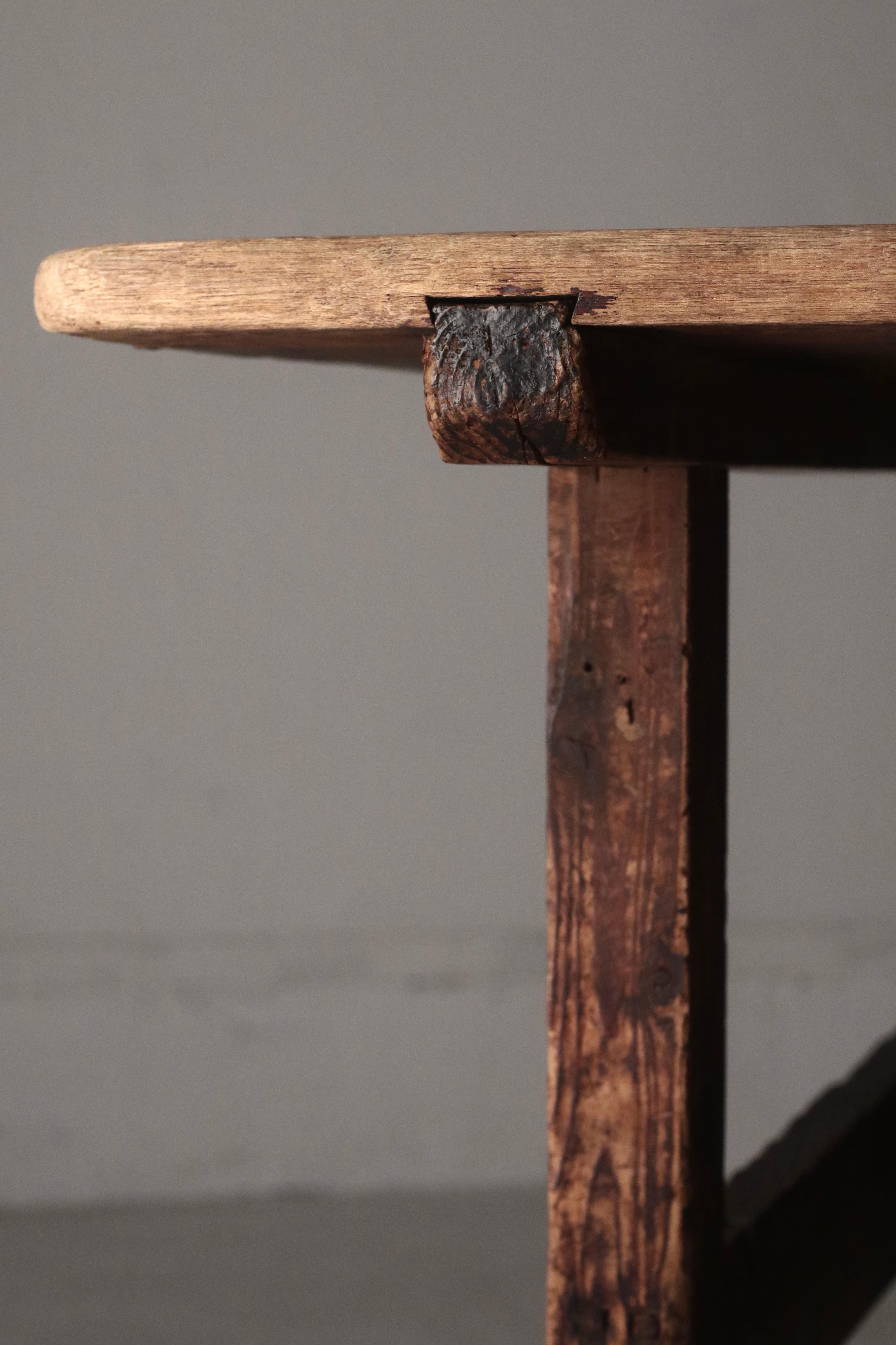 Japanese Antique Large Table / Exhibition Table / 1912-1950s Wabi-sabi For Sale 5
