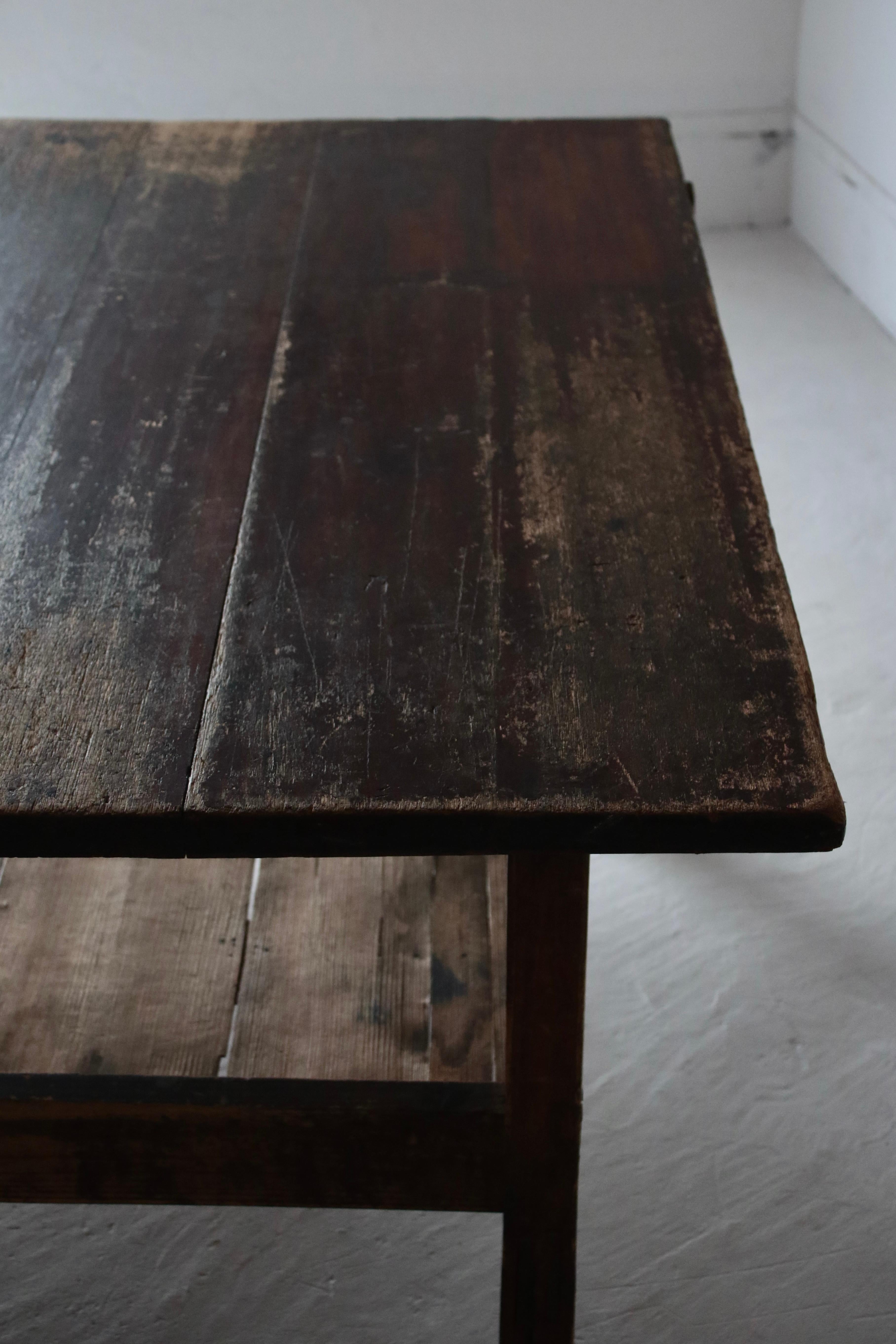 Japanese Antique Large Table / Exhibition Table / 1912-1950s Wabi-sabi For Sale 9