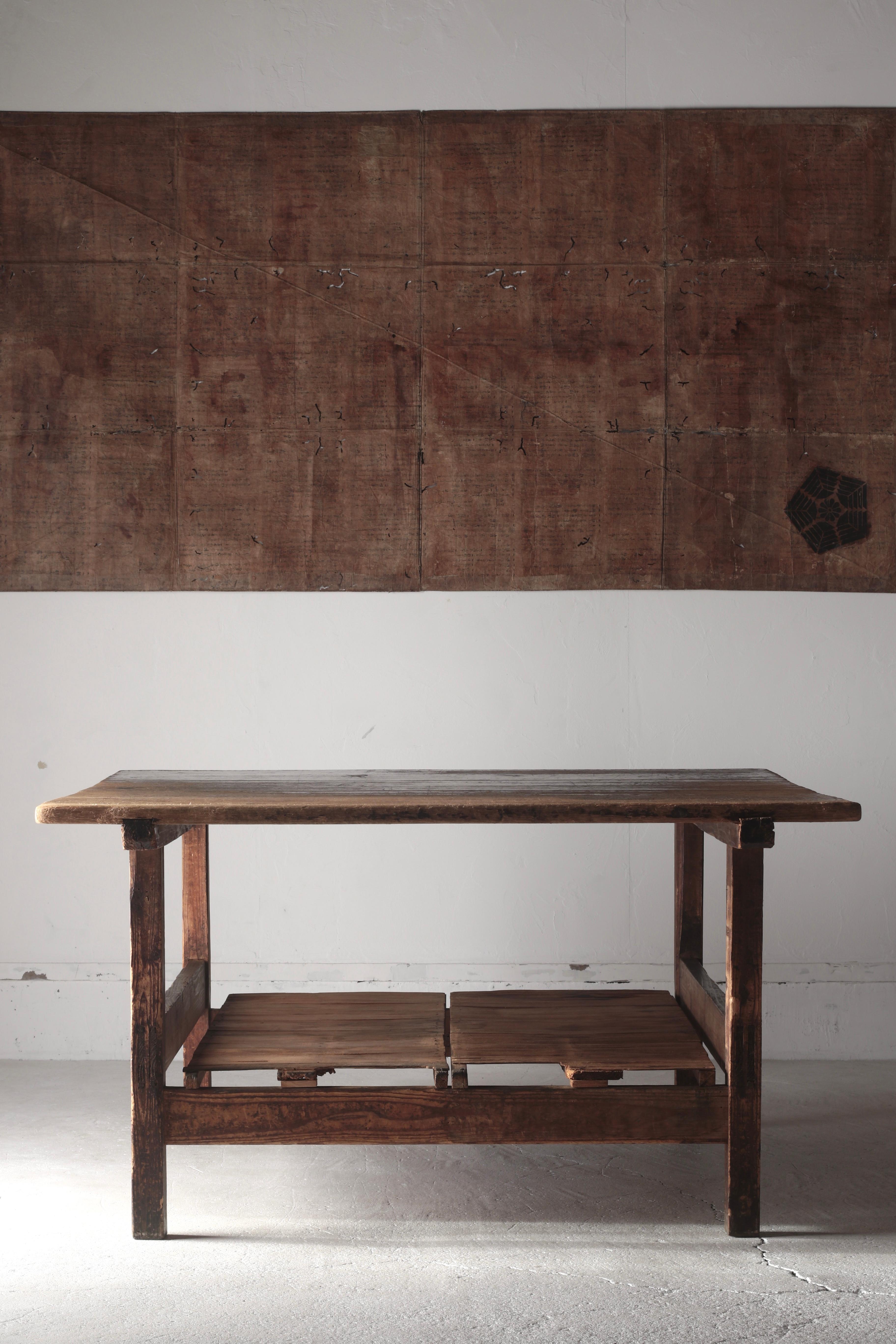 Japanese Antique Large Table / Exhibition Table / 1912-1950s Wabi-sabi For Sale 11