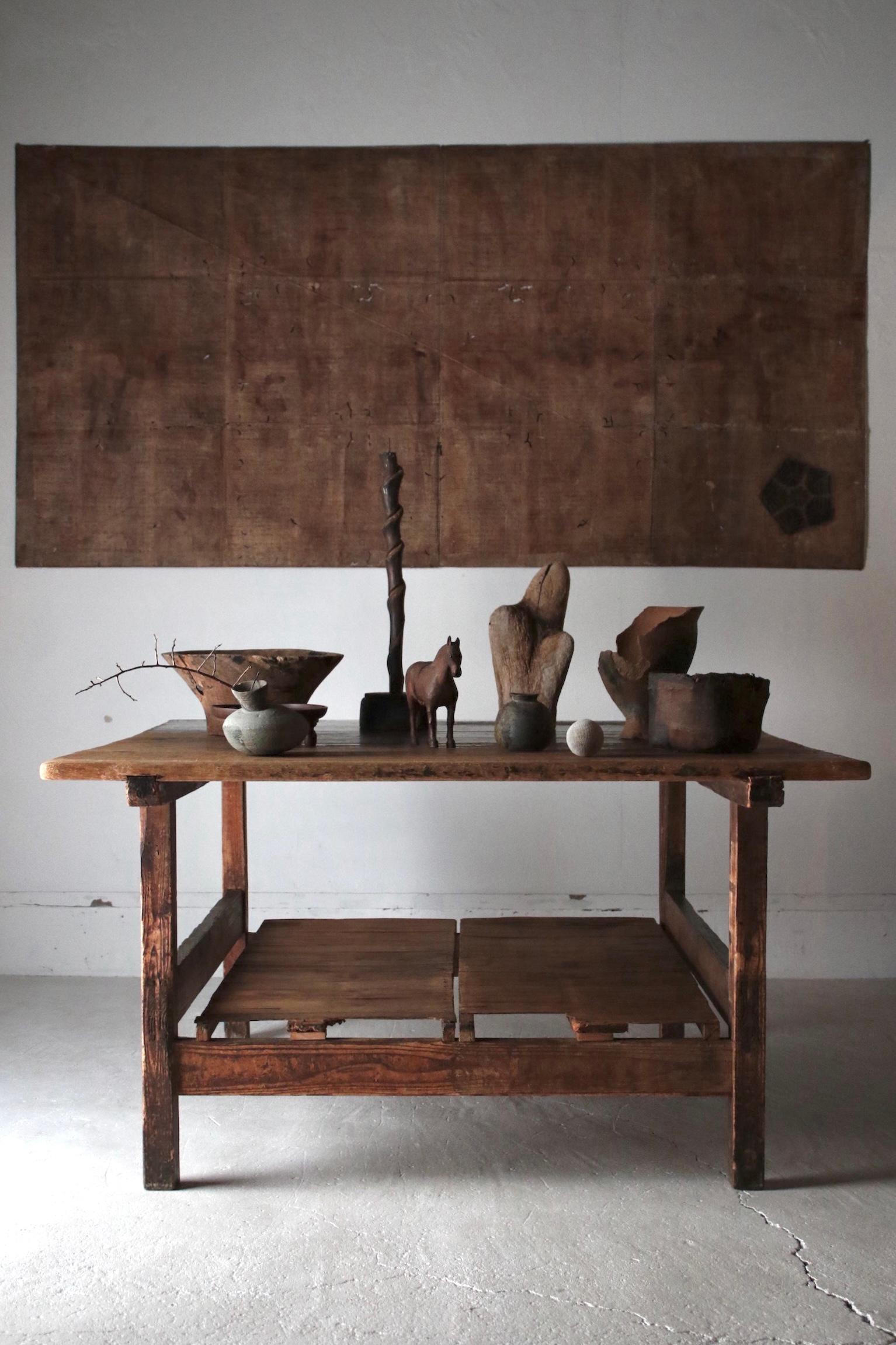 Japanese Antique Large Table / Exhibition Table / 1912-1950s Wabi-sabi For Sale 12