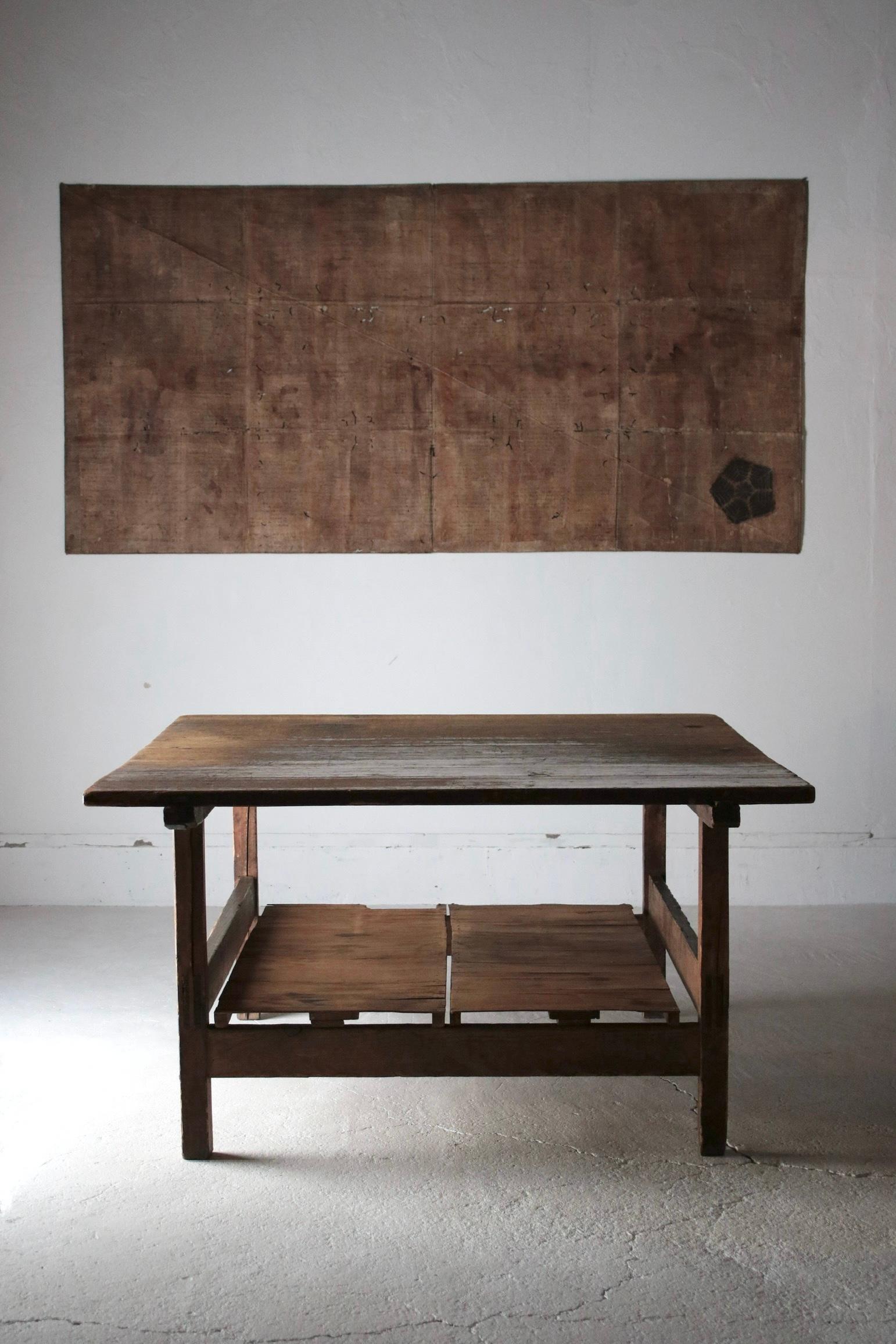 20th Century Japanese Antique Large Table / Exhibition Table / 1912-1950s Wabi-sabi For Sale