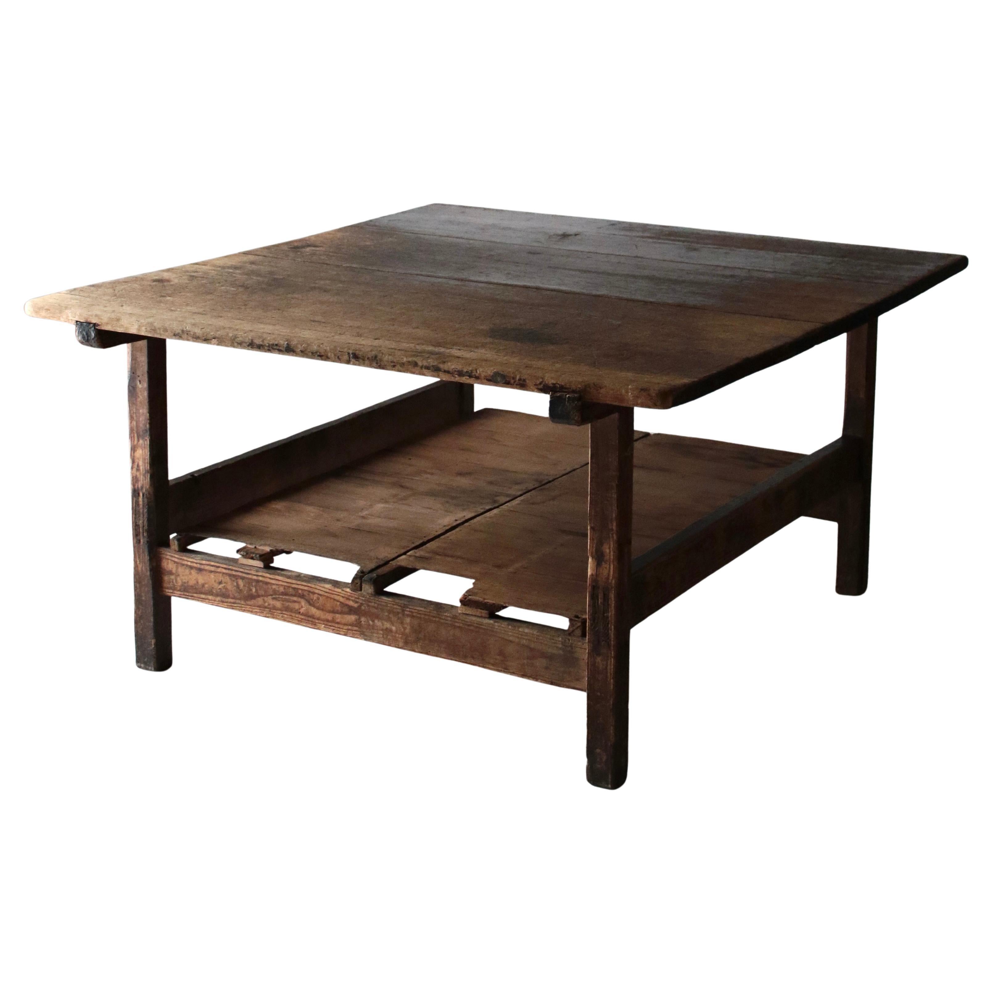 Japanese Antique Large Table / Exhibition Table / 1912-1950s Wabi-sabi For Sale