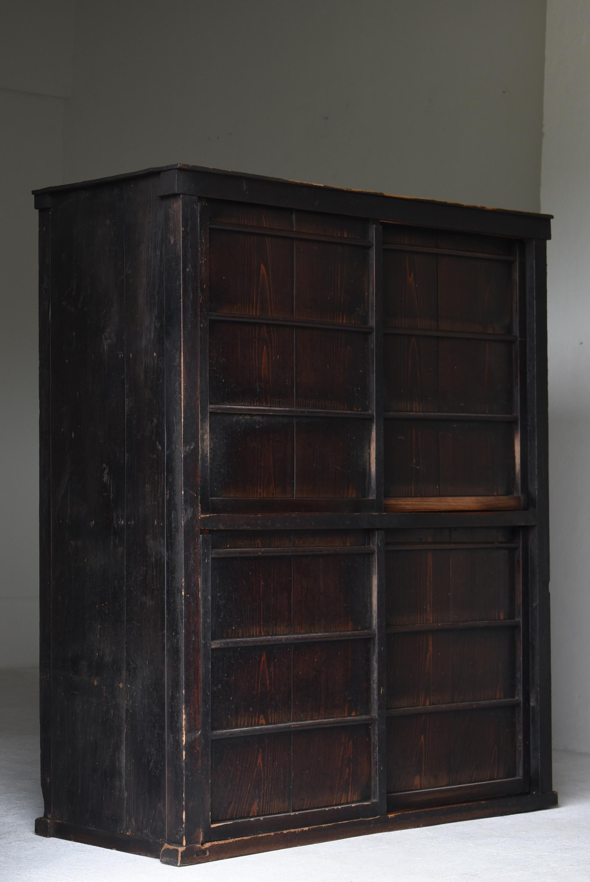 Antico Tansu giapponese di grandi dimensioni del 1860-1900 / Armadio Cabinet Wabi Sabi in vendita 3