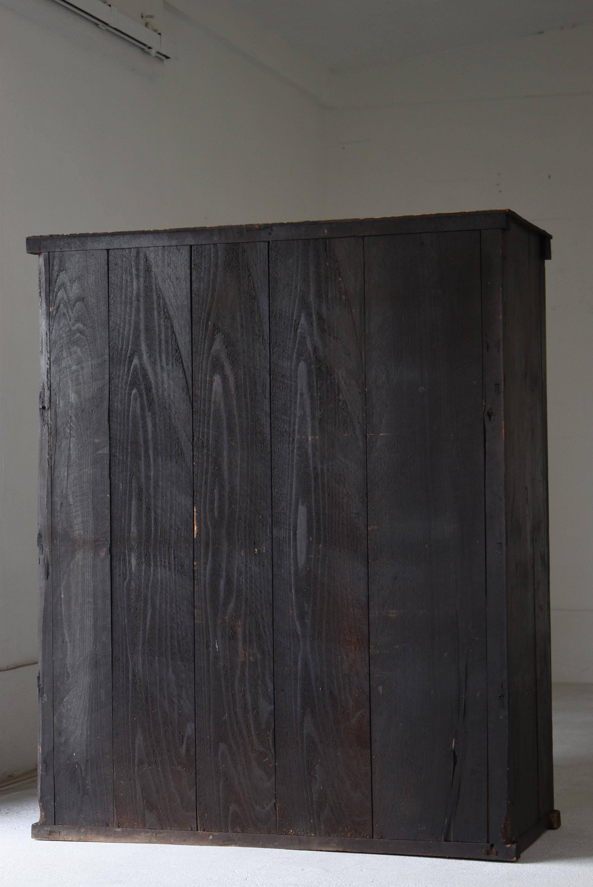 Antico Tansu giapponese di grandi dimensioni del 1860-1900 / Armadio Cabinet Wabi Sabi in vendita 4