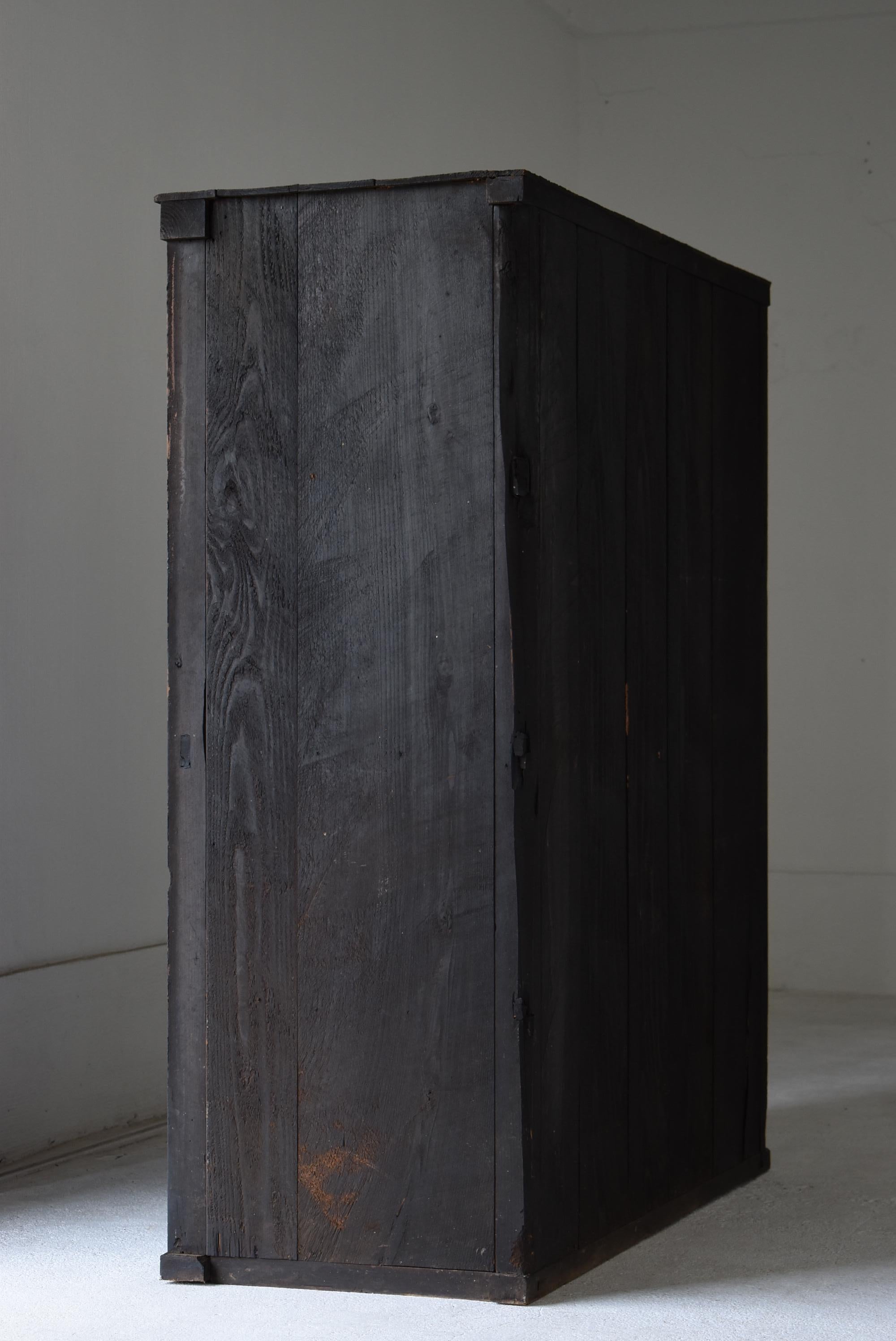 Antico Tansu giapponese di grandi dimensioni del 1860-1900 / Armadio Cabinet Wabi Sabi in vendita 5