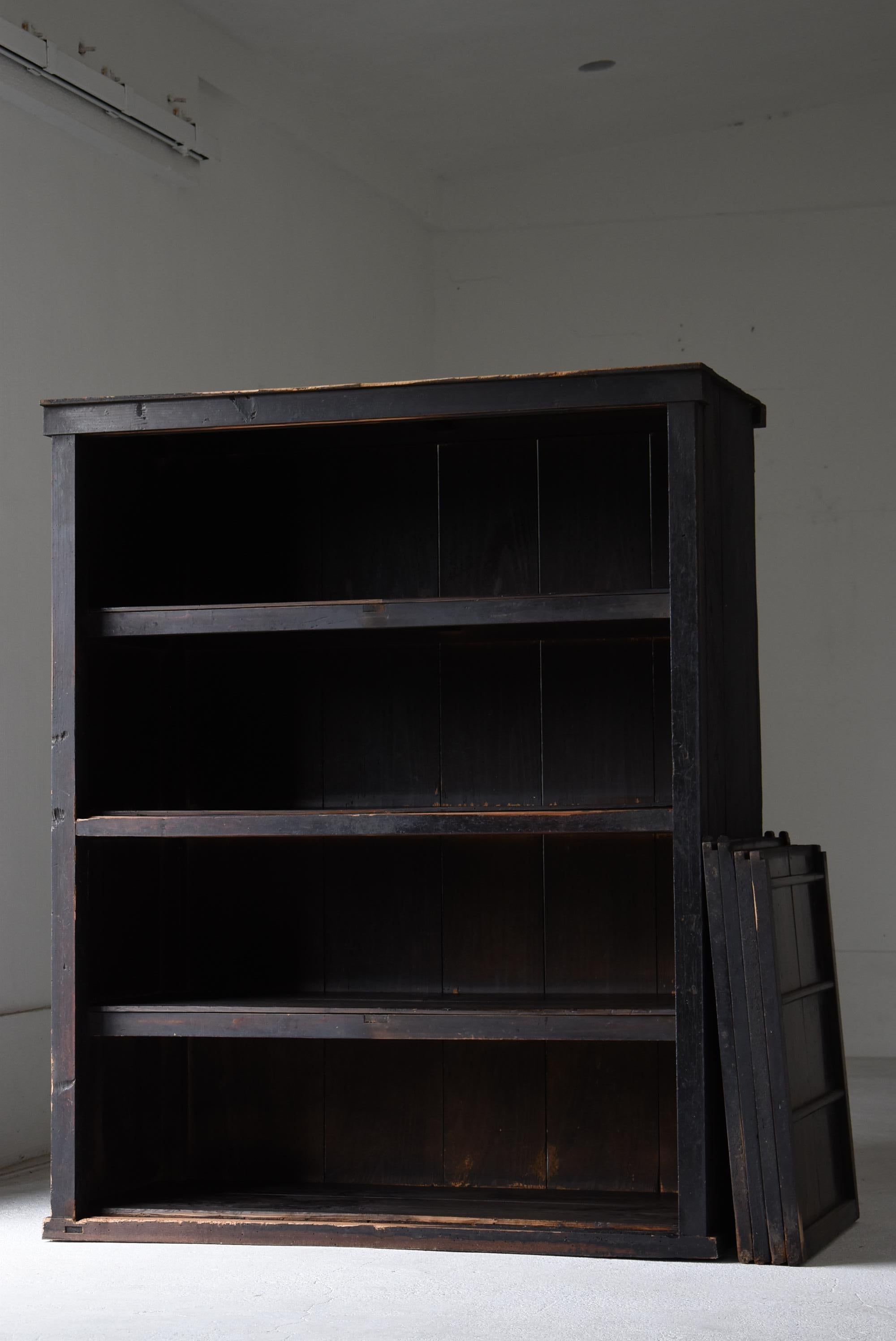 Cedro Antico Tansu giapponese di grandi dimensioni del 1860-1900 / Armadio Cabinet Wabi Sabi in vendita