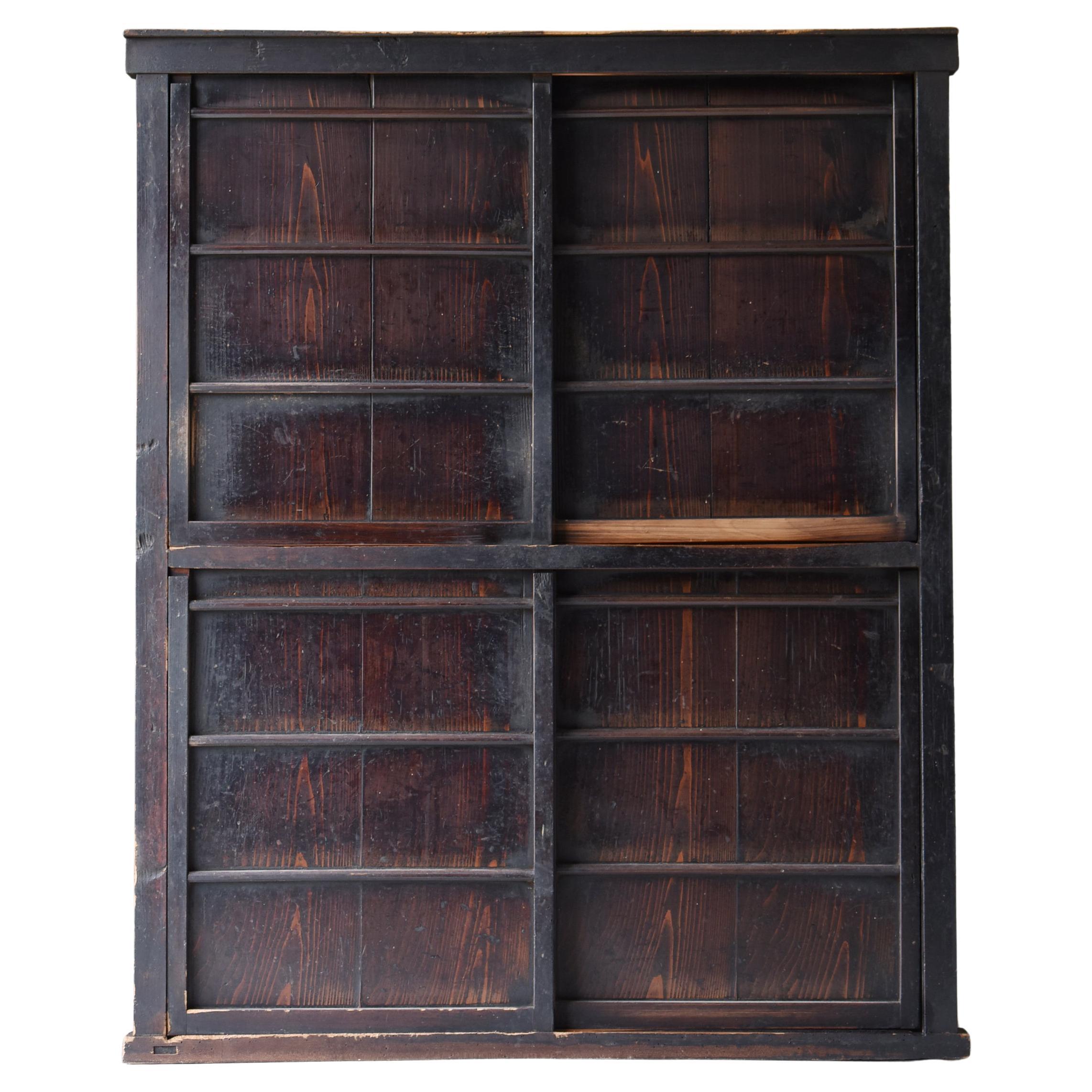 Antico Tansu giapponese di grandi dimensioni del 1860-1900 / Armadio Cabinet Wabi Sabi in vendita