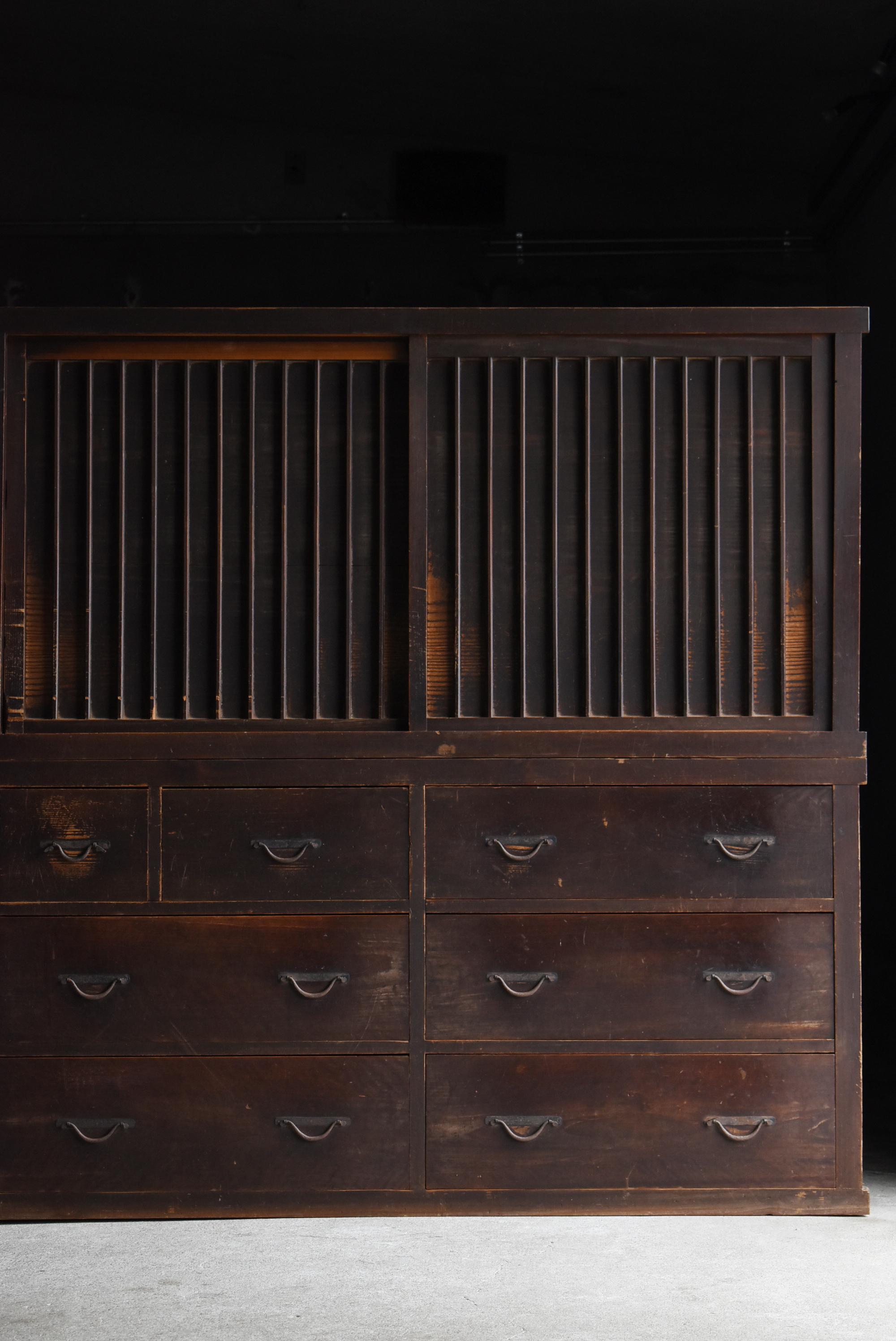 Japanische antike große Tansu 1860er-1900er Jahre / Schrank Wabi Sabi, Wabi Sabi 9