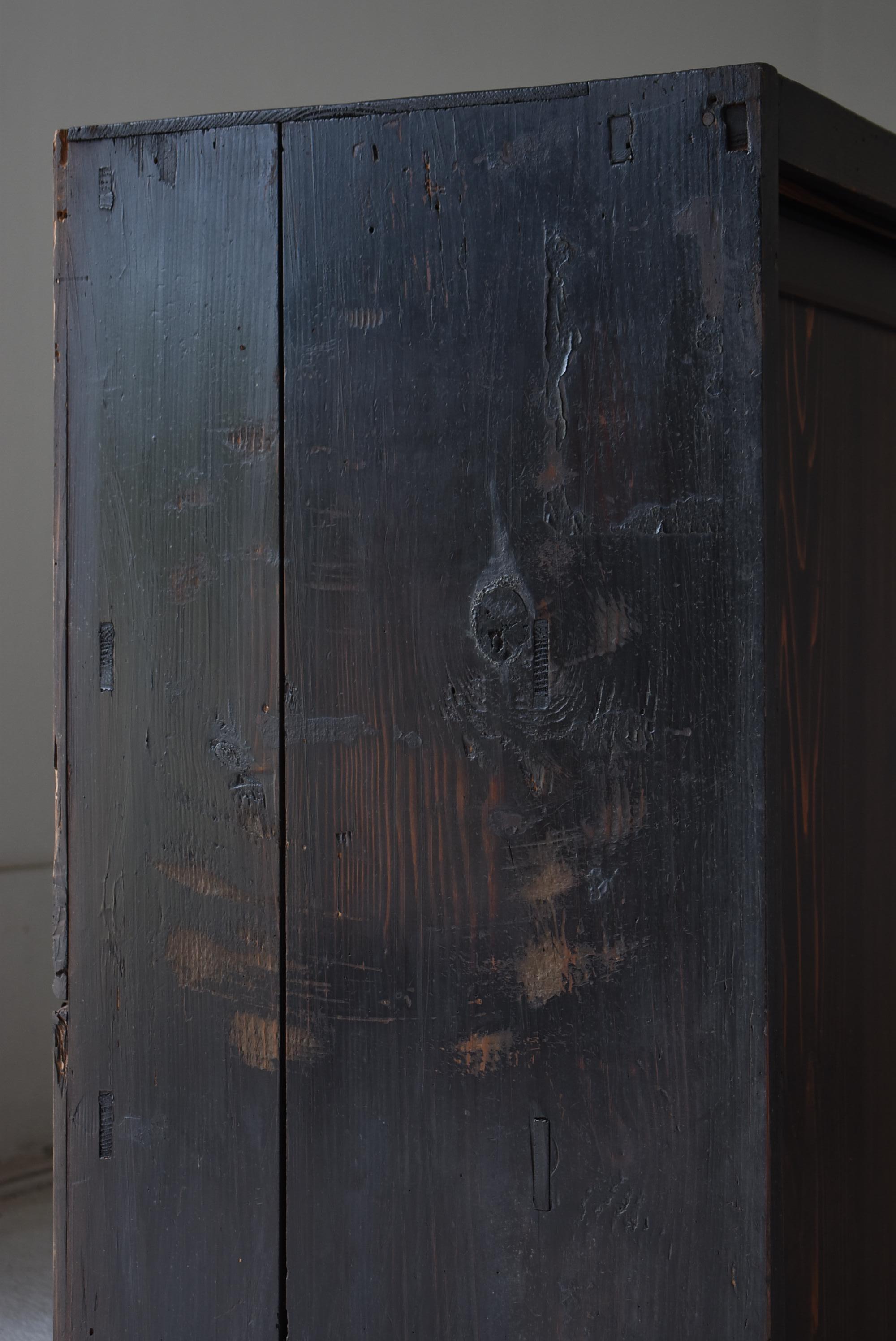 Antiguo Tansu Japonés Grande 1860s-1900s / Aparador Armario Almacenaje Wabi Sabi en venta 5