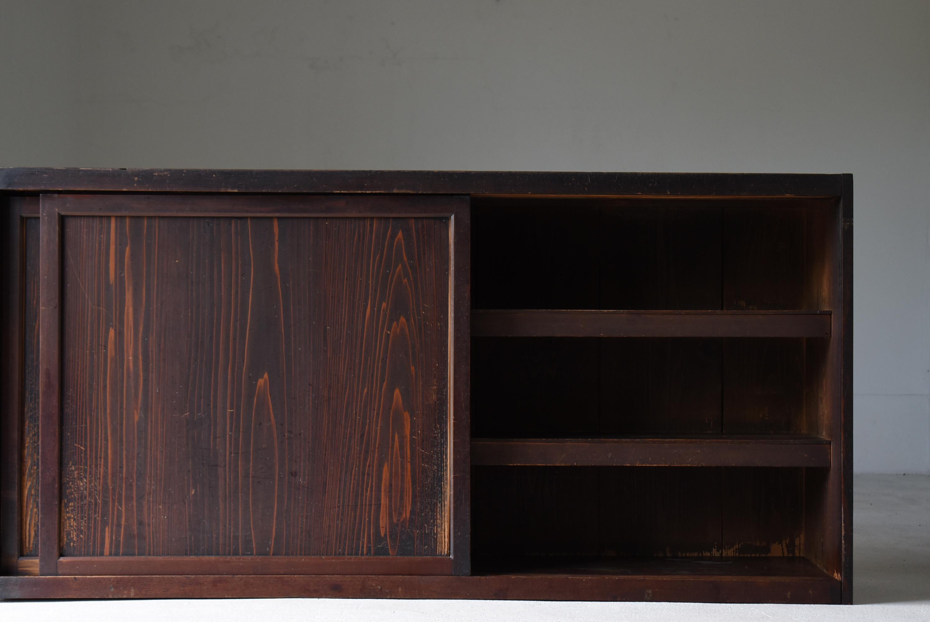 Antiguo Tansu Japonés Grande 1860s-1900s / Aparador Armario Almacenaje Wabi Sabi Cedro en venta