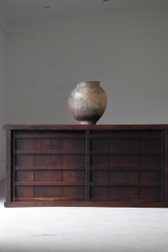 Japanese Antique Large Tansu 1860s-1900s / Sideboard Cabinet Wabi Sabi