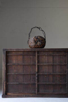 Antico Tansu giapponese di grandi dimensioni del 1860-1900 / Credenza mobile Wabi Sabi