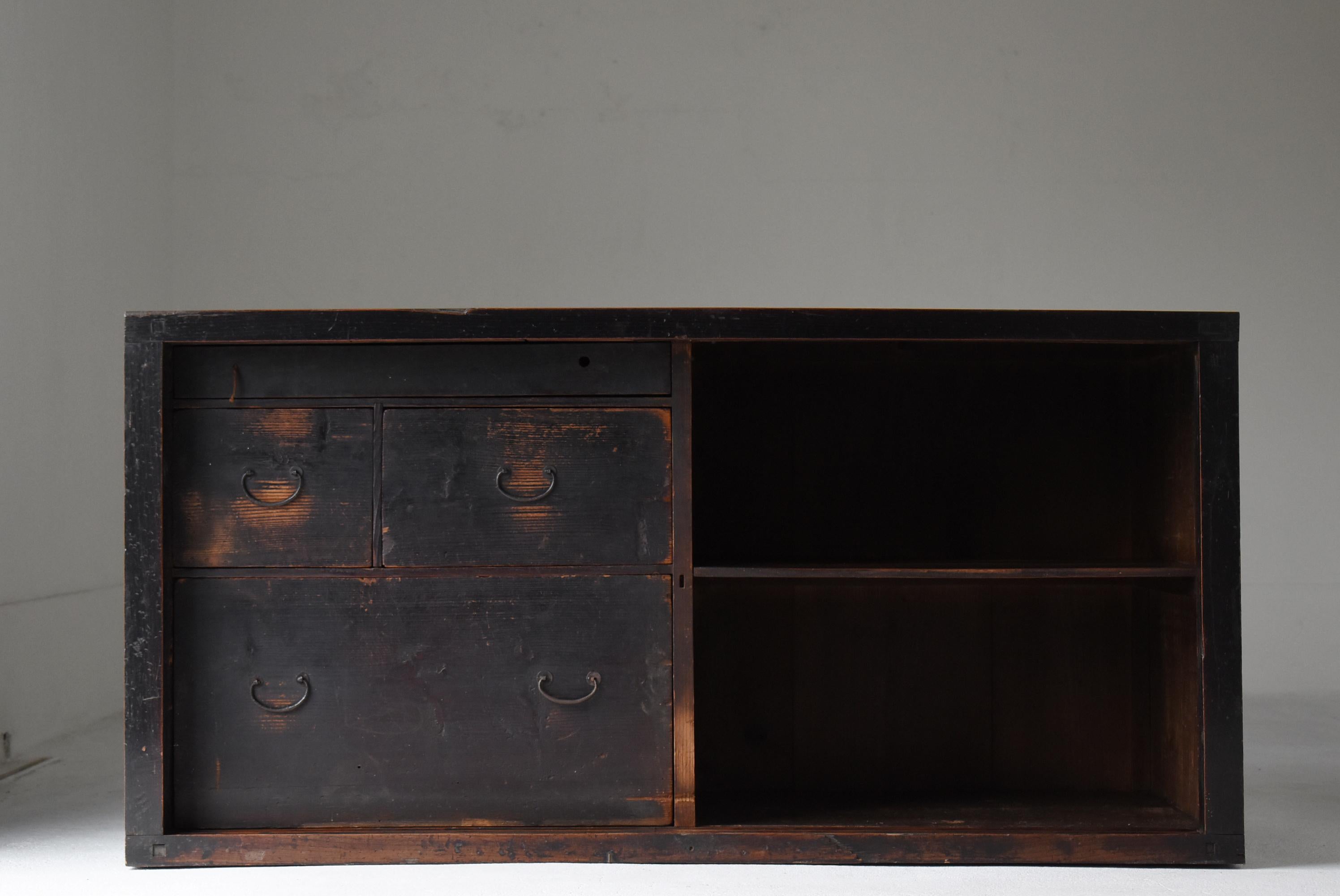 Japanese Antique Large Tansu 1860s-1900s / Sideboard Wabi Sabi 6