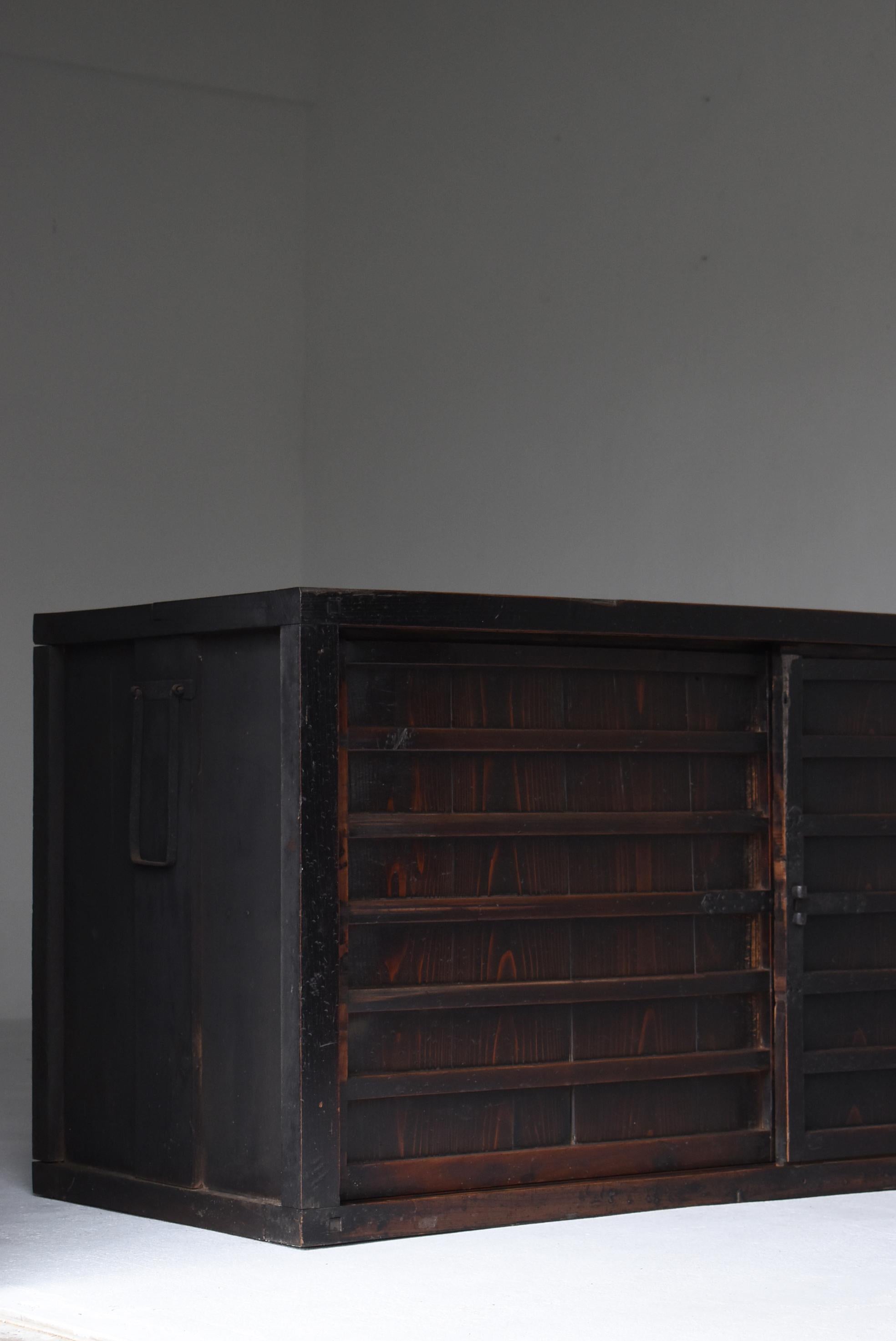 Japanese Antique Large Tansu 1860s-1900s / Sideboard Wabi Sabi 8