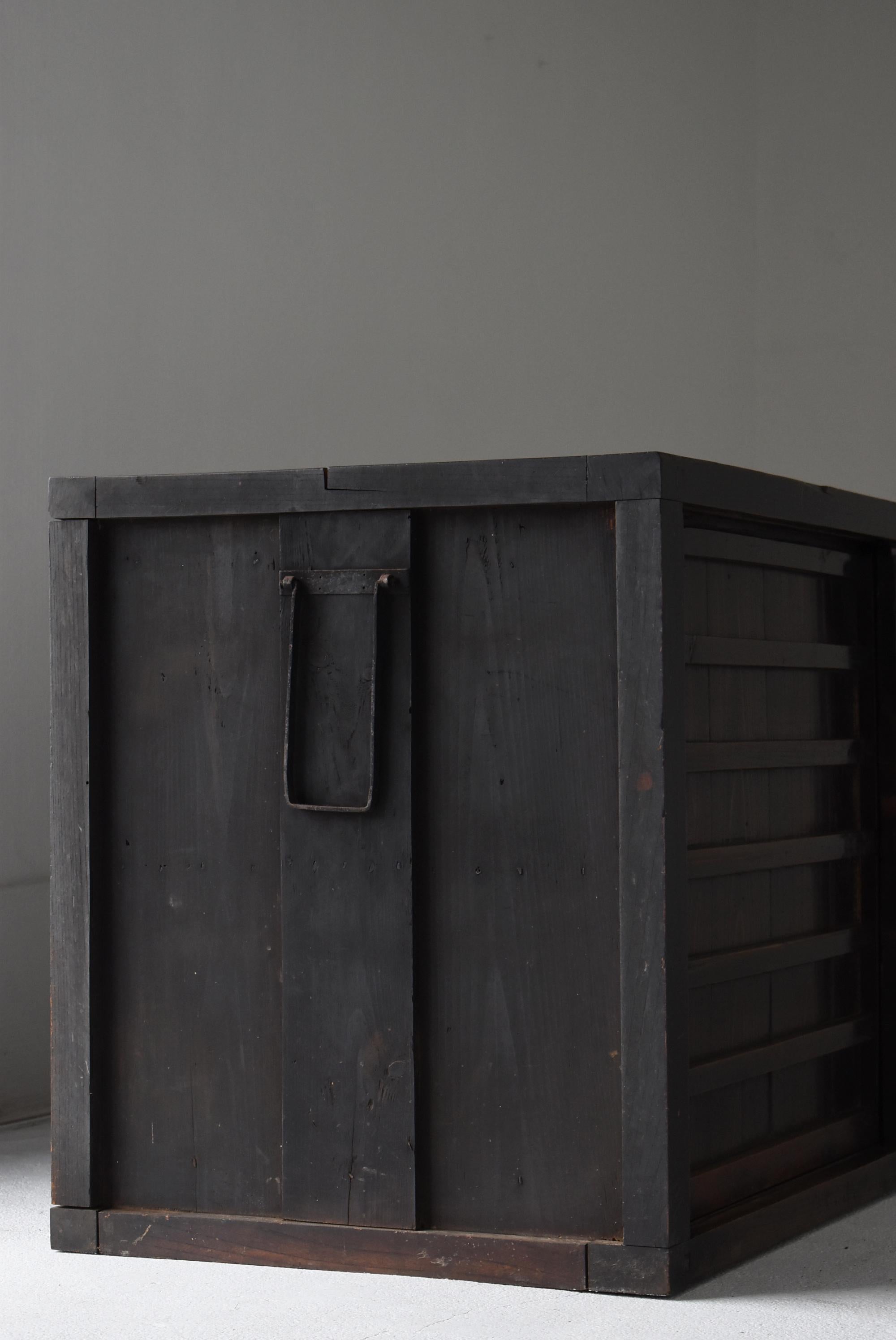 Japanese Antique Large Tansu 1860s-1900s / Sideboard Wabi Sabi 9